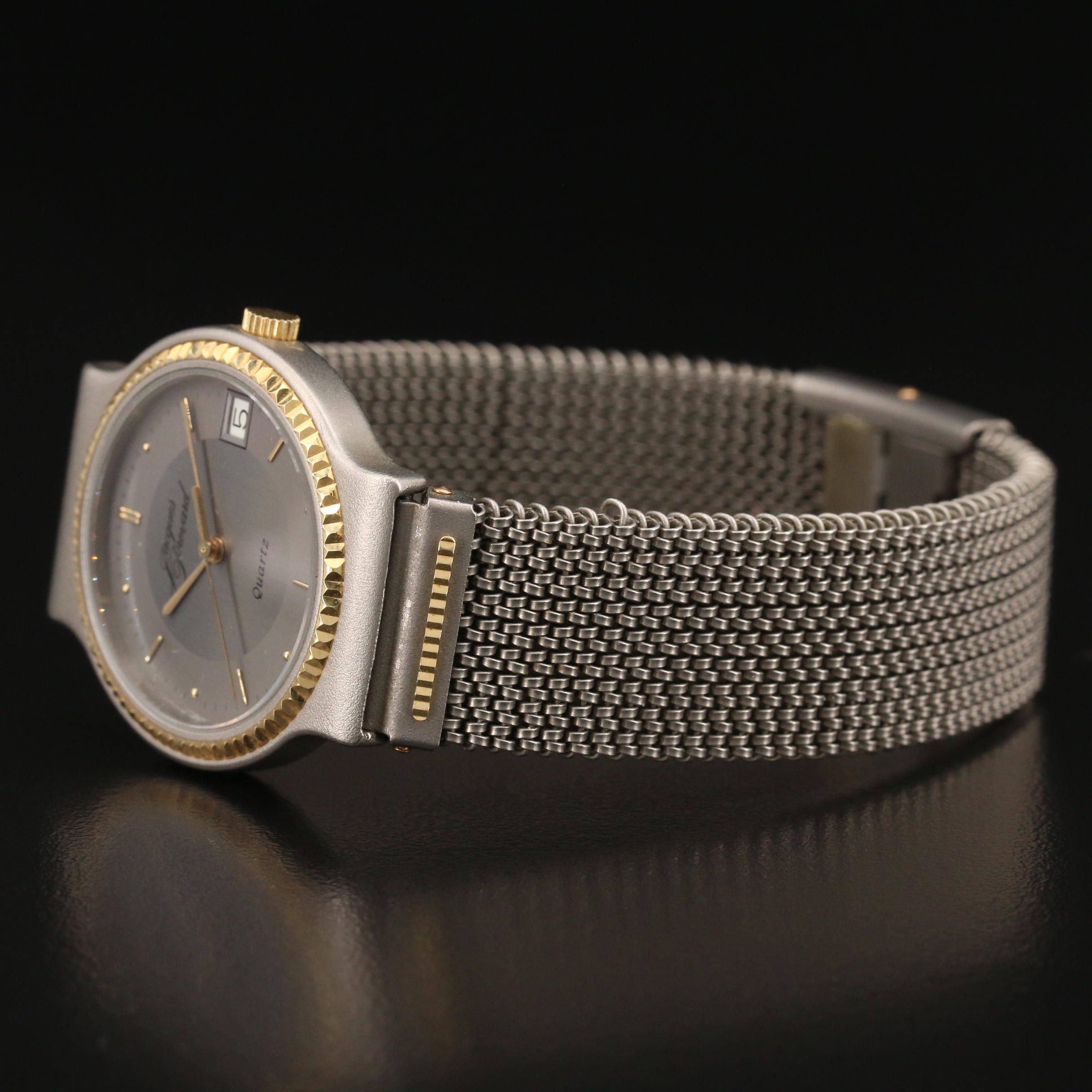 Jacques Prevard 18K Gold and Titanium Quartz Wrsitwatch