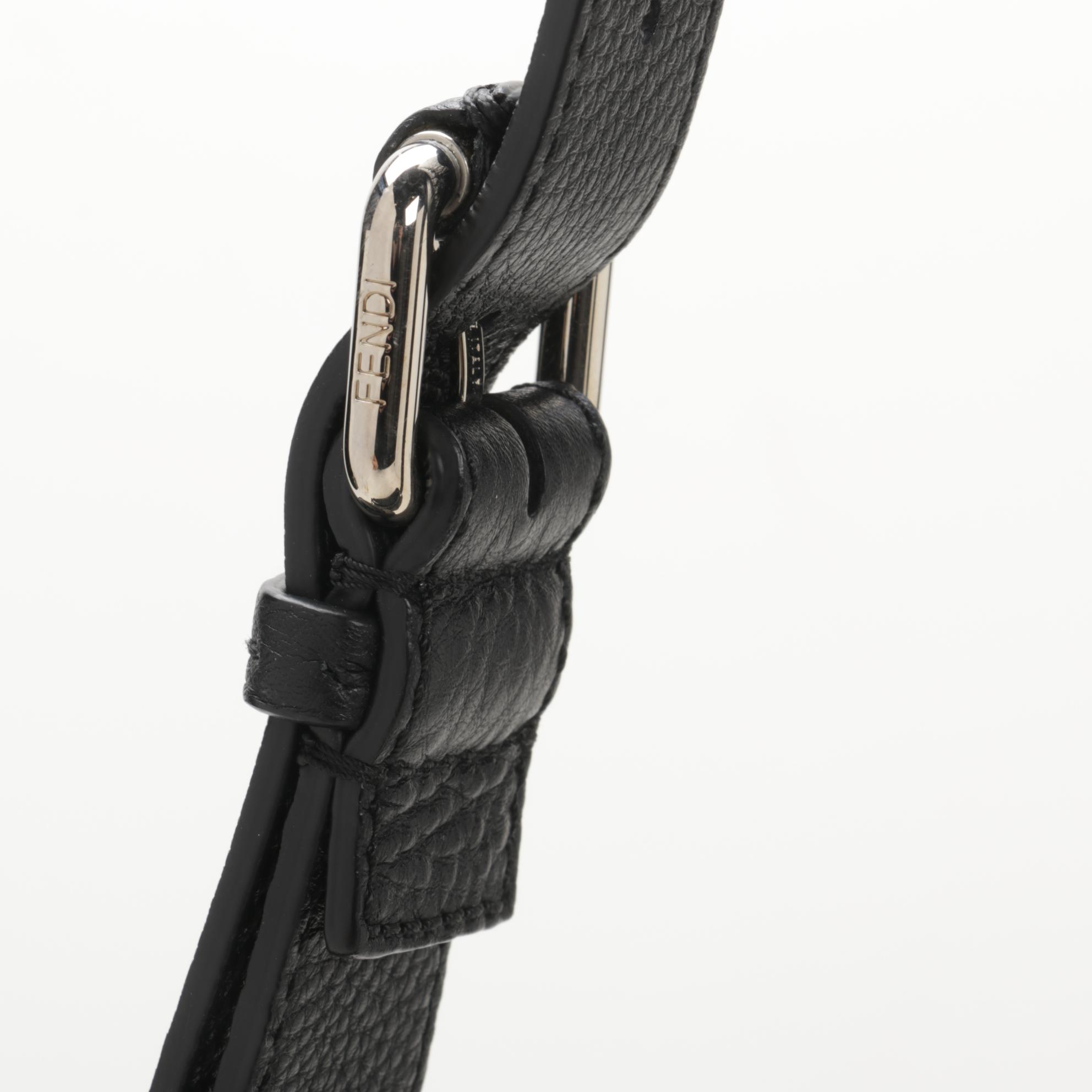 Fendi Sellaria Peekaboo Bag in Grained Black Leather