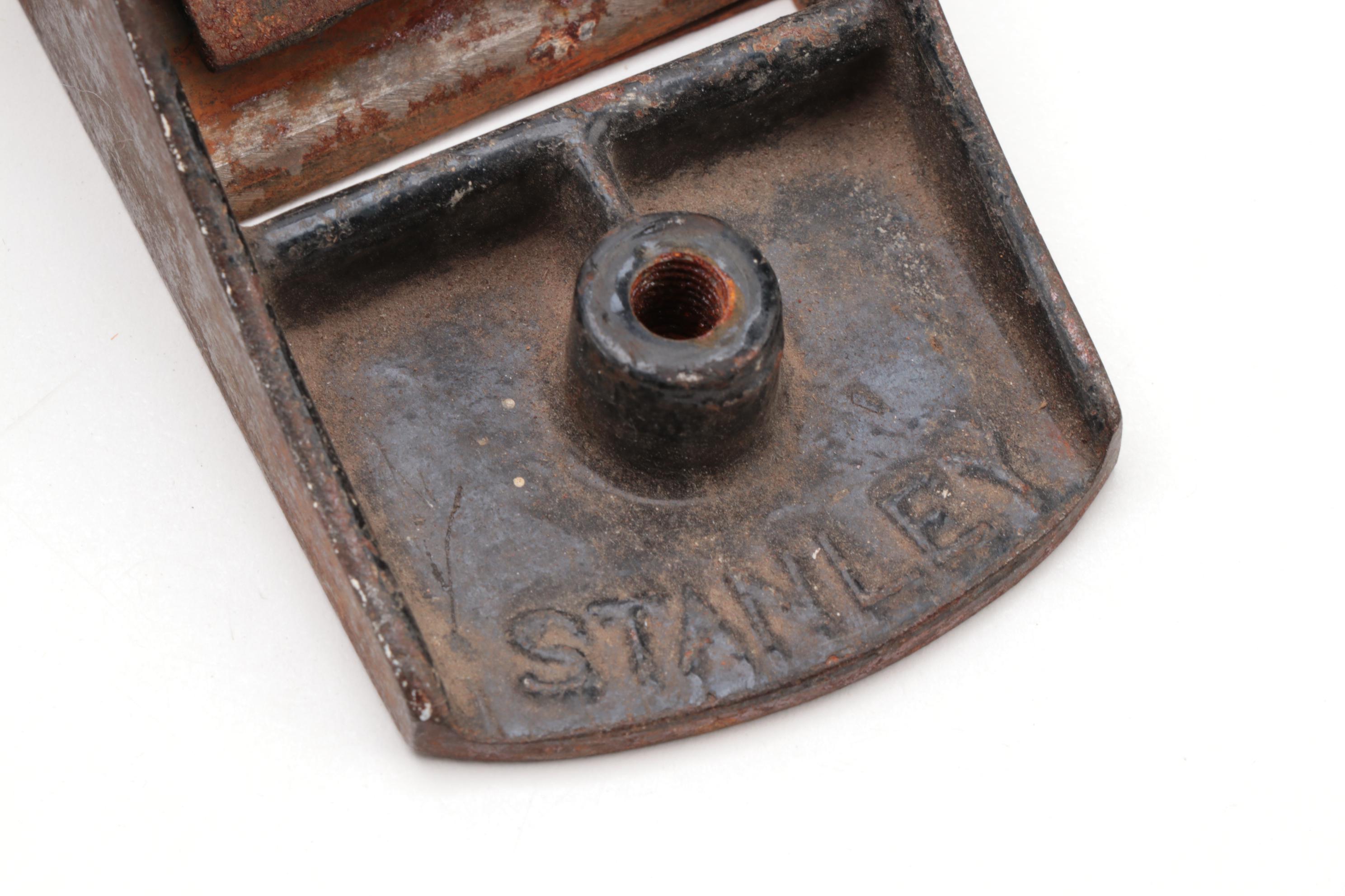 Stanley Metal Hand Plane with Wooden Hand Planes, Clamp and Trap