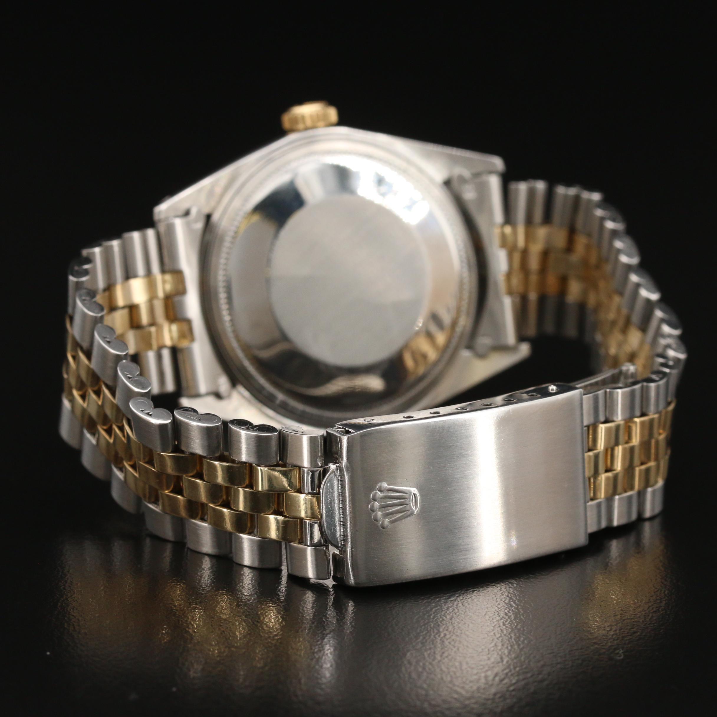 1969 Rolex Datejust 1601 Stainless Steel and 18K Gold Automatic Watch