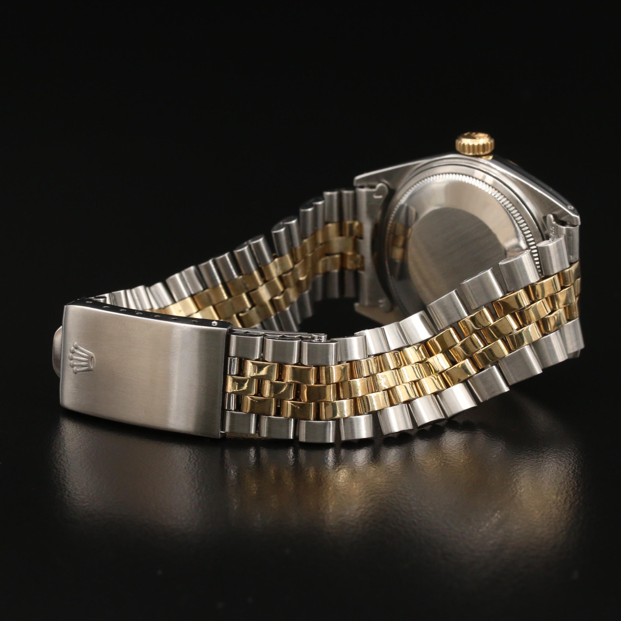 1969 Rolex Datejust 1601 Stainless Steel and 18K Gold Automatic Watch