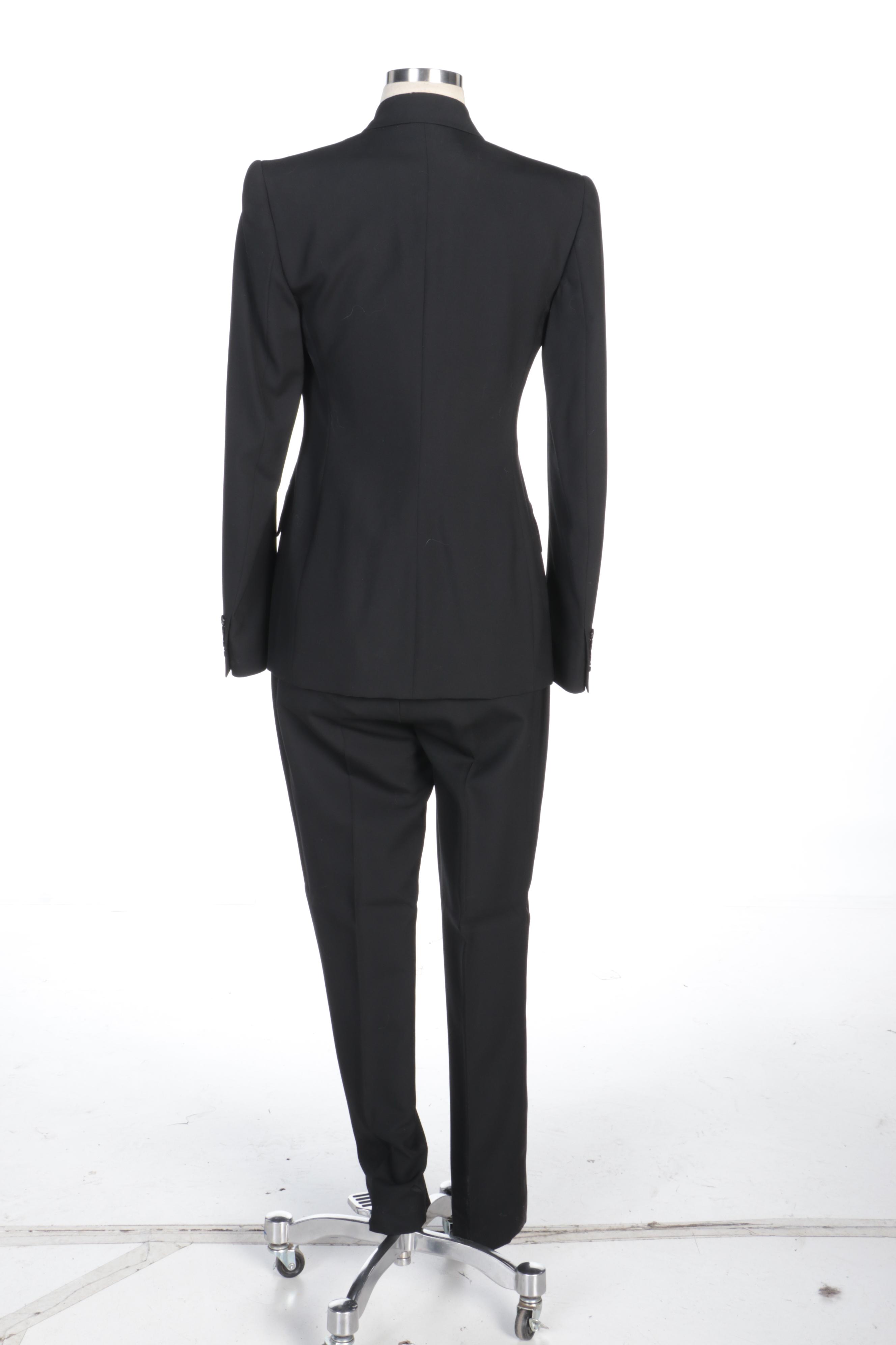 Ralph Lauren Black Label Wool Double-Breasted and Tuxedo Stripe Pantsuit