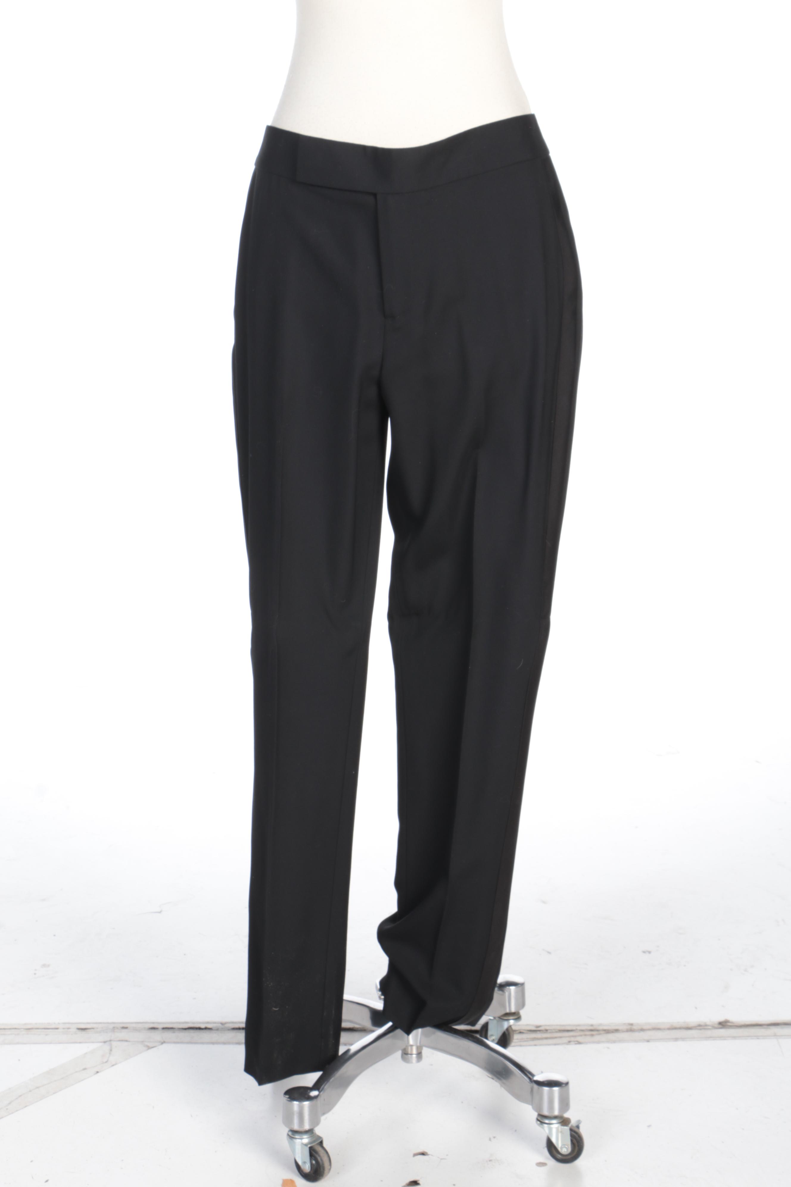 Ralph Lauren Black Label Wool Double-Breasted and Tuxedo Stripe Pantsuit