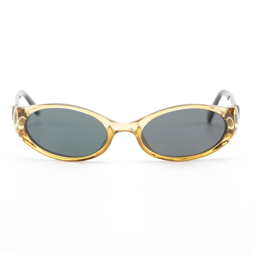 Gucci 2457 Amber Smoke Oval Sunglasses