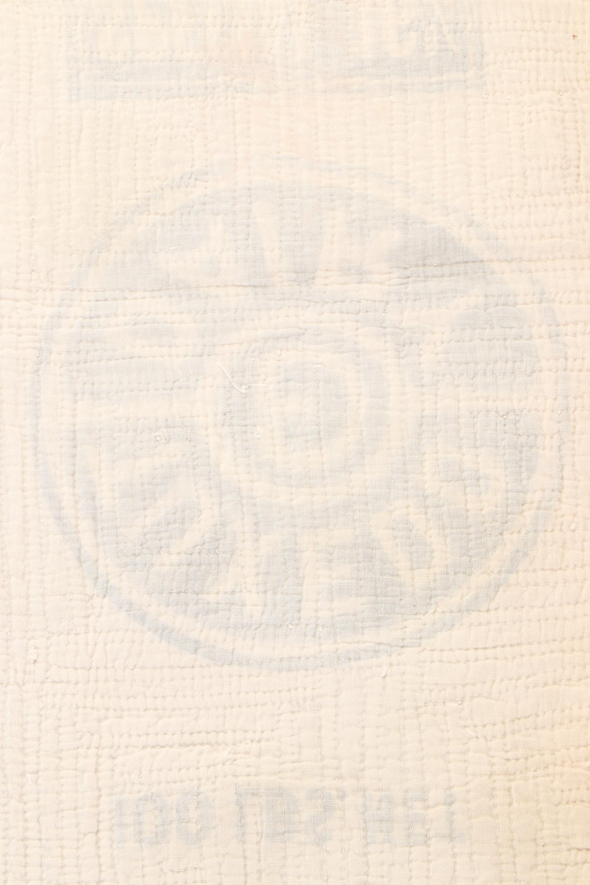 Handcrafted "Courthouse Steps Log Cabin" Pieced Feed Sack Quilt, Early 20th C.