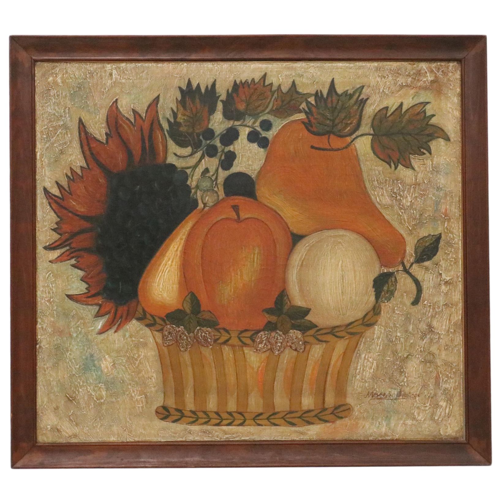 Warren Kietson Still Life Oil Painting "La Fruit," 1965