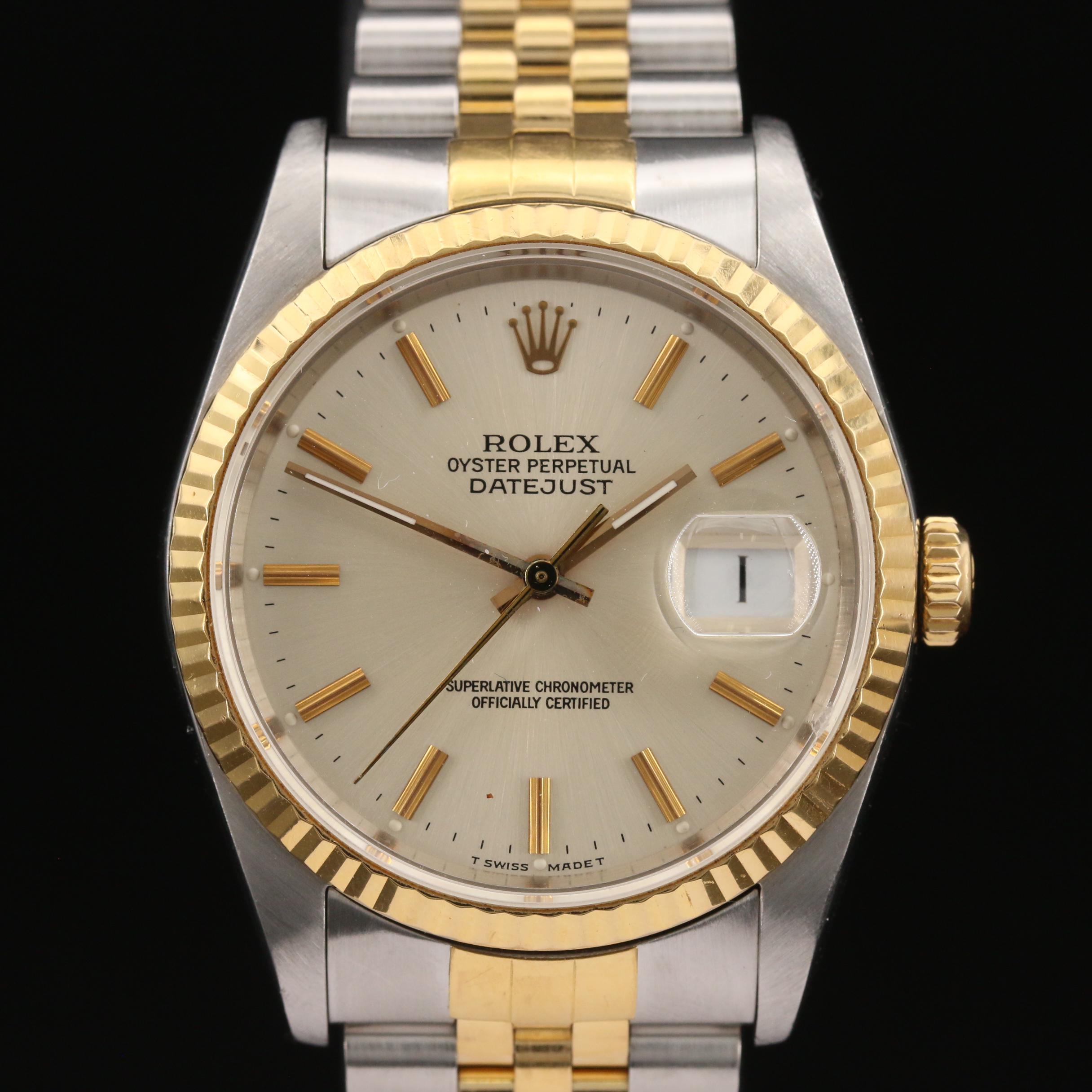 1988 Rolex Datejust 18K Gold and Stainless Steel Automatic Watch
