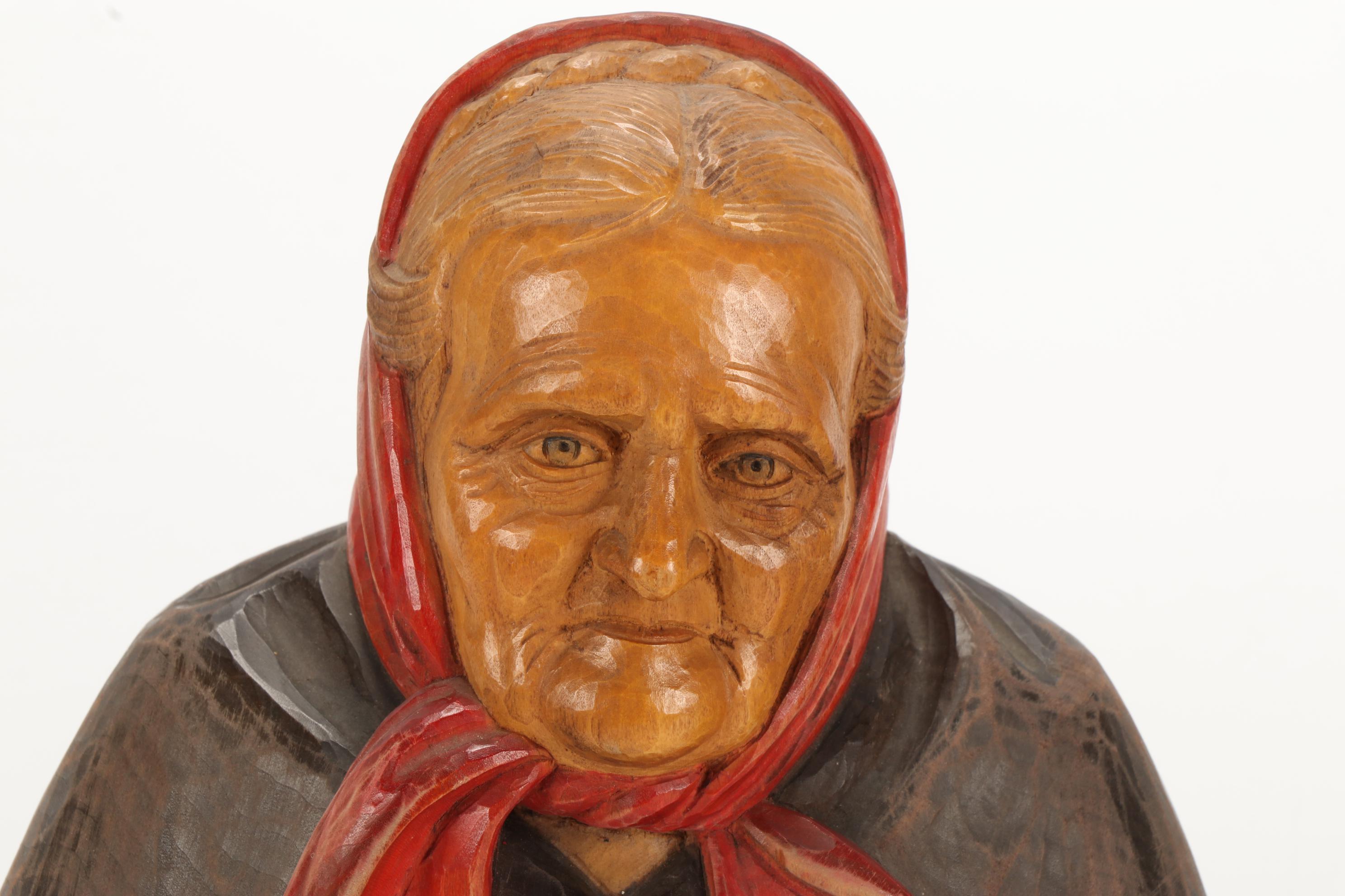 German Reinhold Merkelbach Stoneware Mugs and Hand Carved Wooden Figurines