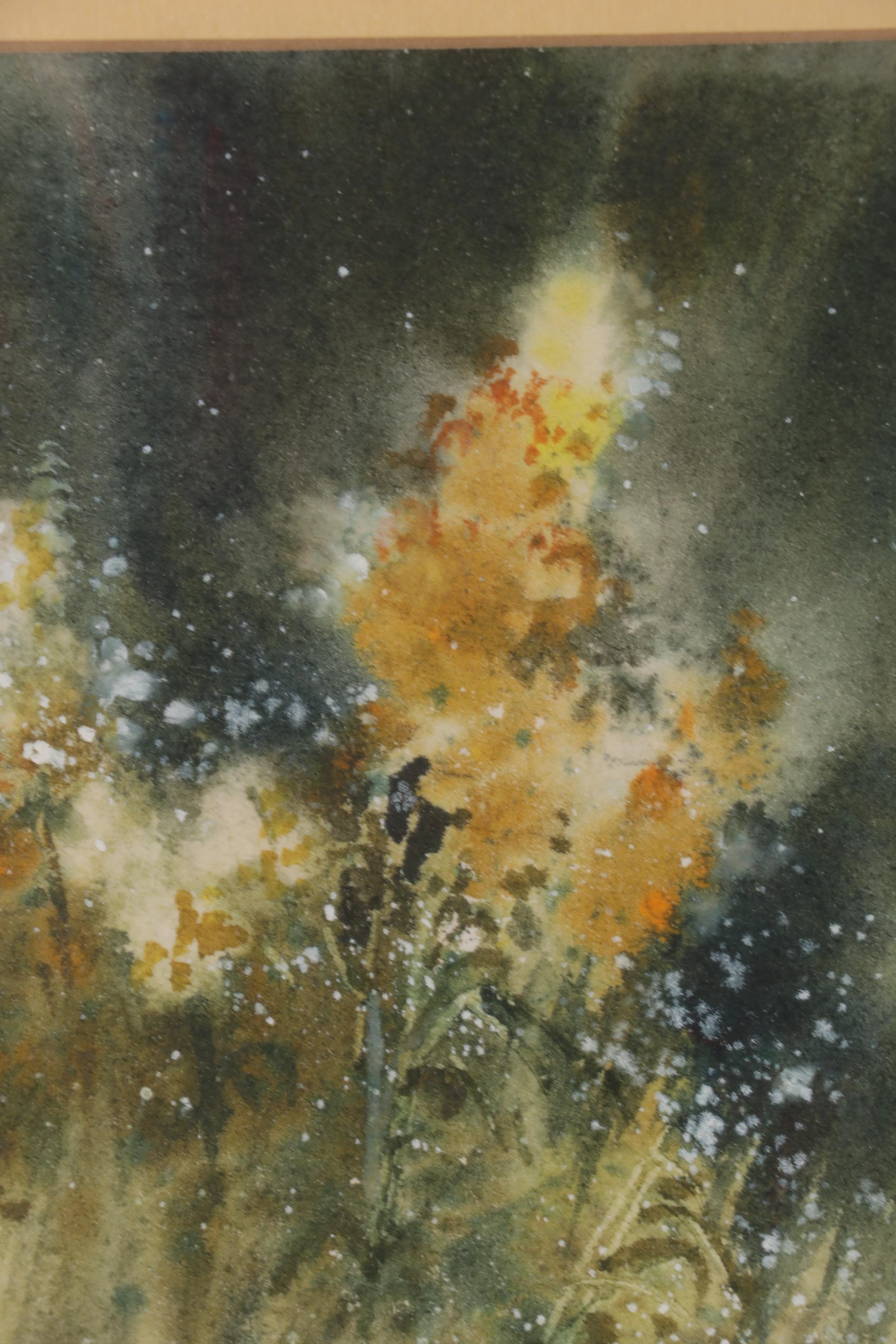 Lucile Geiser Floral Watercolor Paintings, Late 20th Century