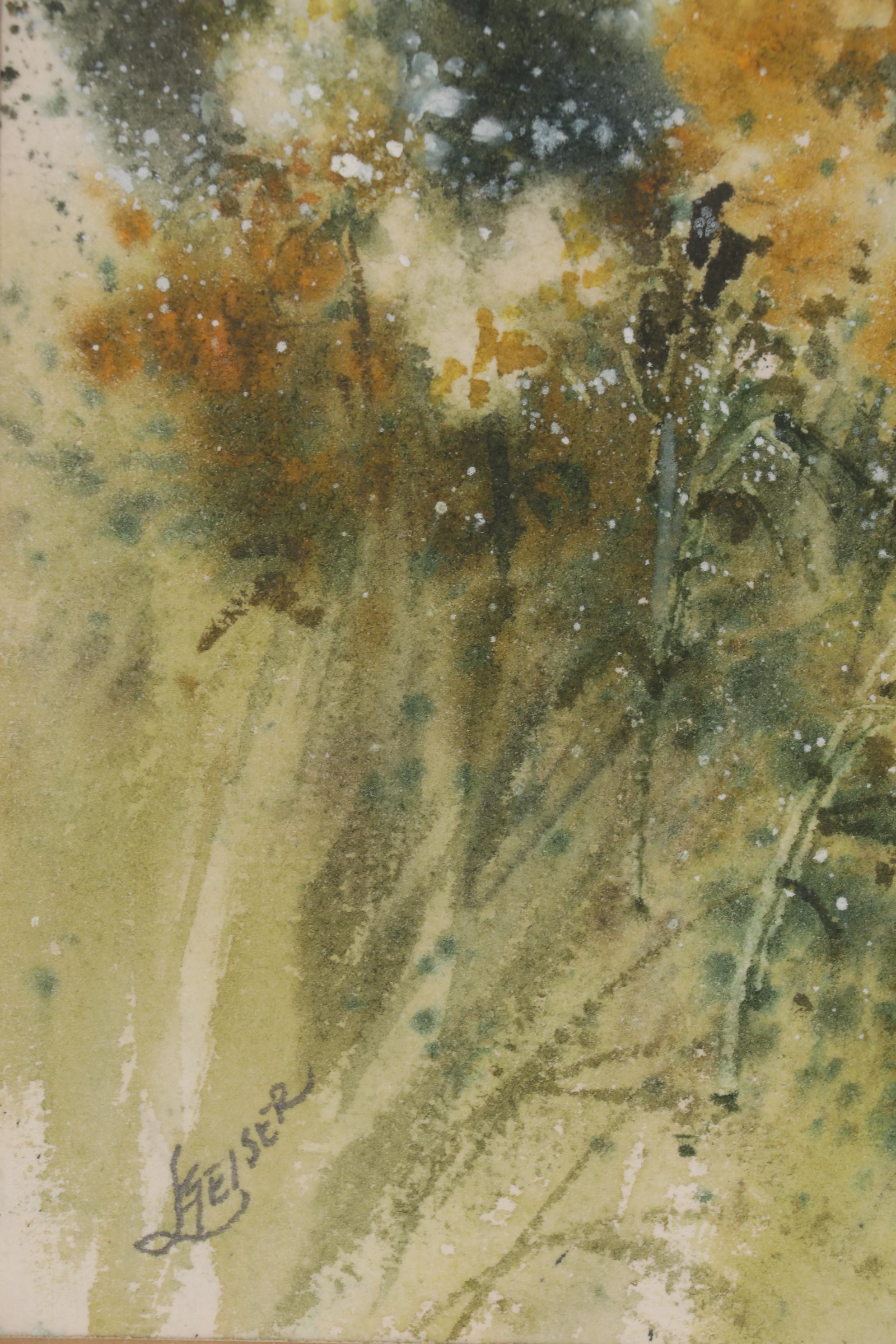 Lucile Geiser Floral Watercolor Paintings, Late 20th Century