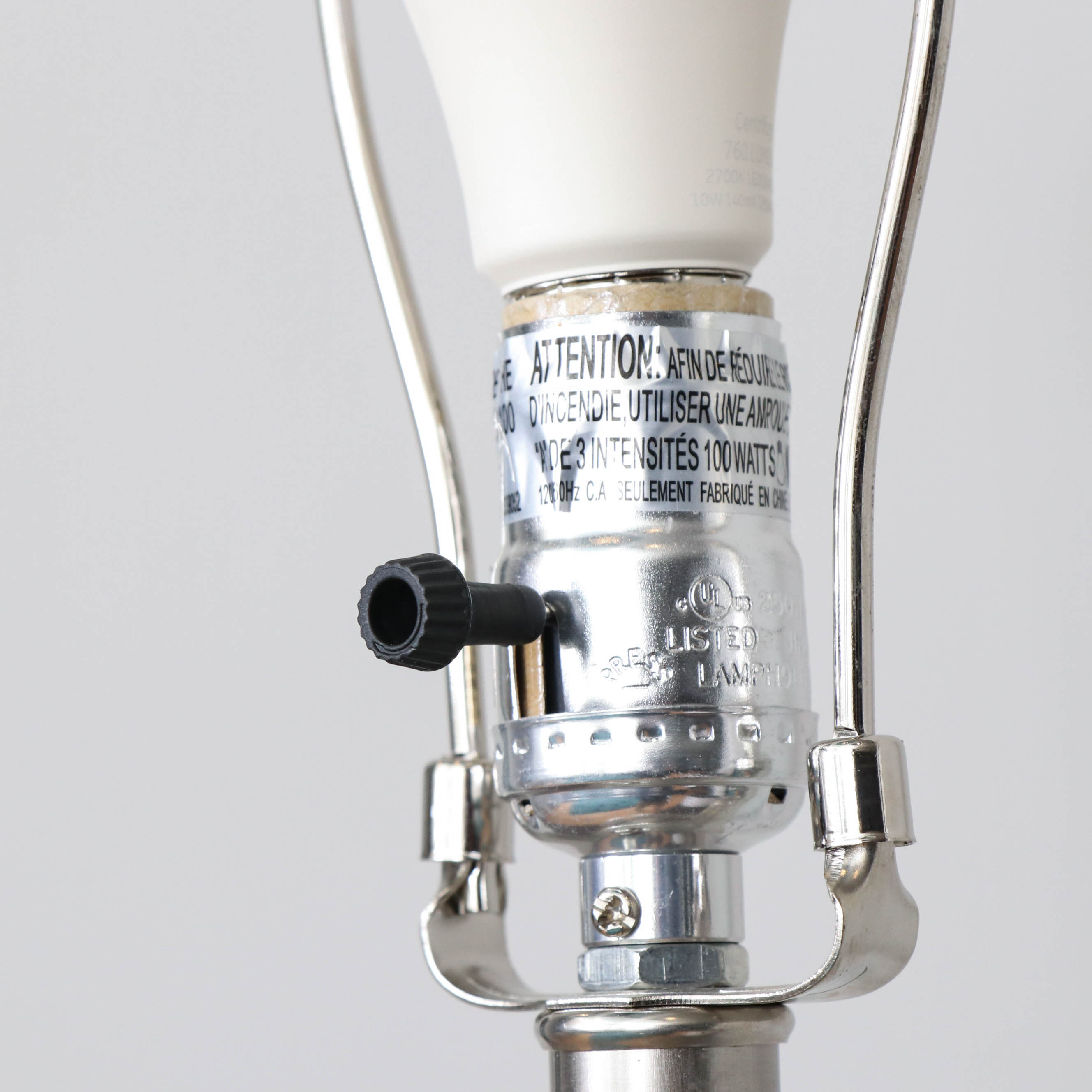 Brushed Chrome Arc Modern Desk Lamp with Marble Base