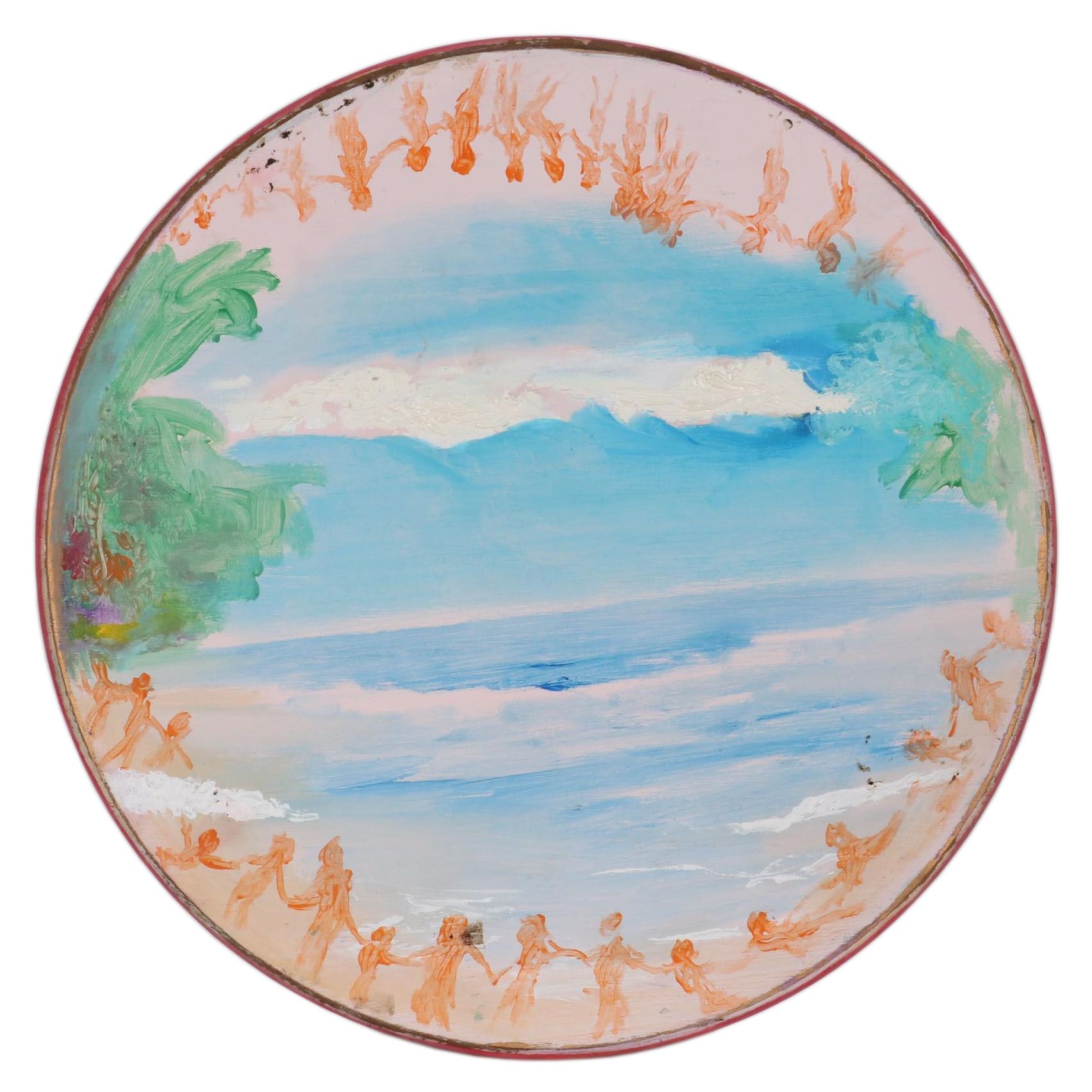 Philip the Transplant Abstract Landscape Mixed Media Painting, 2019