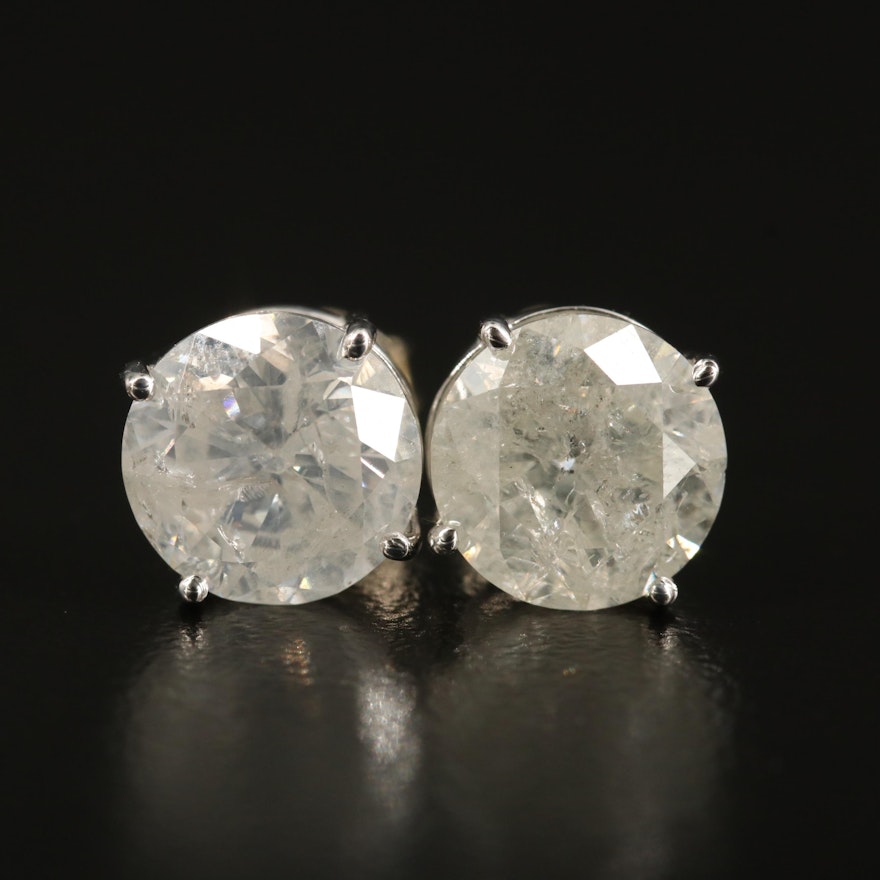 14K 4.42 CTW Diamond Stud Earrings