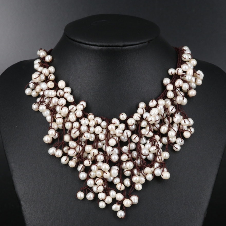 Quartz and Pearl Beaded Necklace