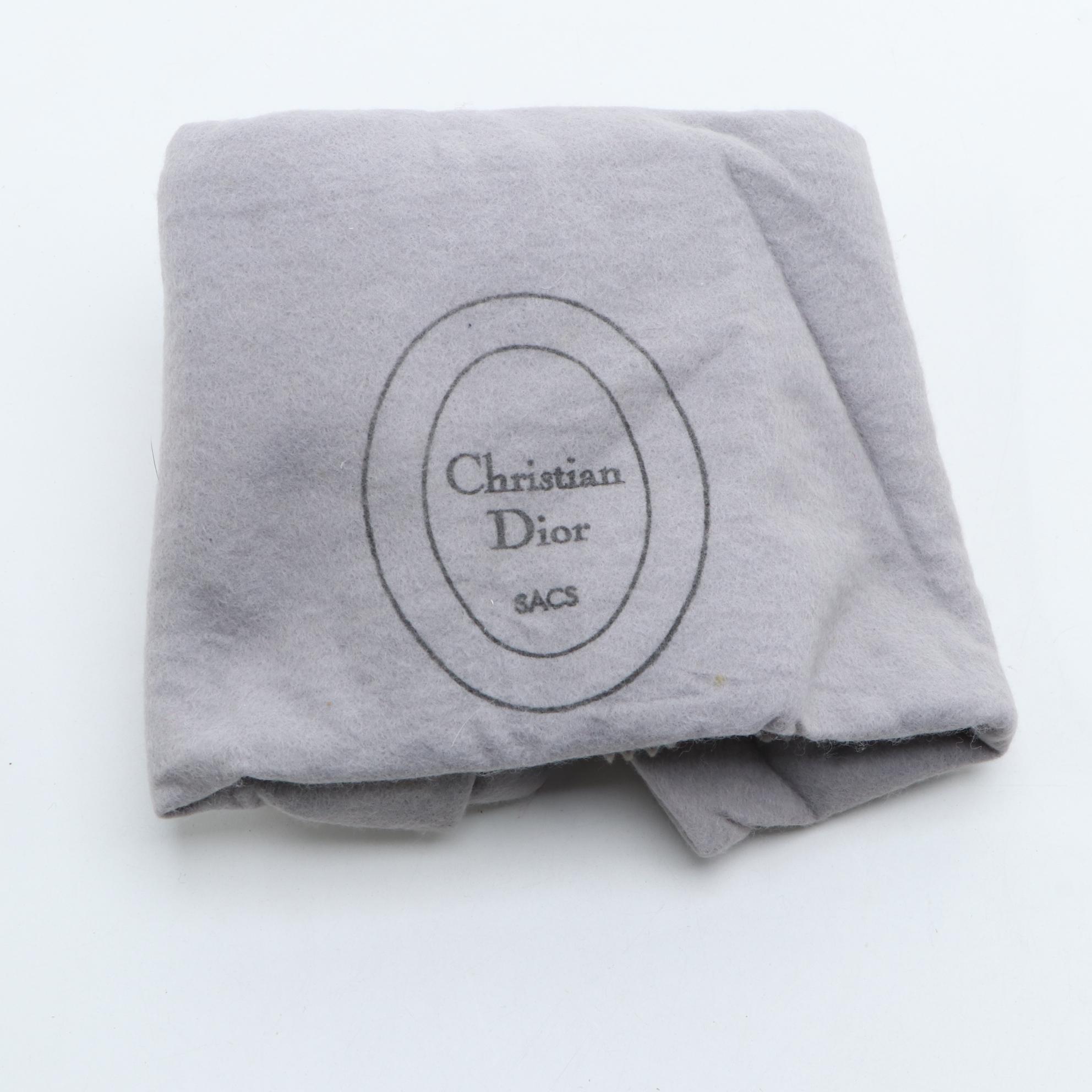 Christian Dior Black Grained Leather Shoulder Bag