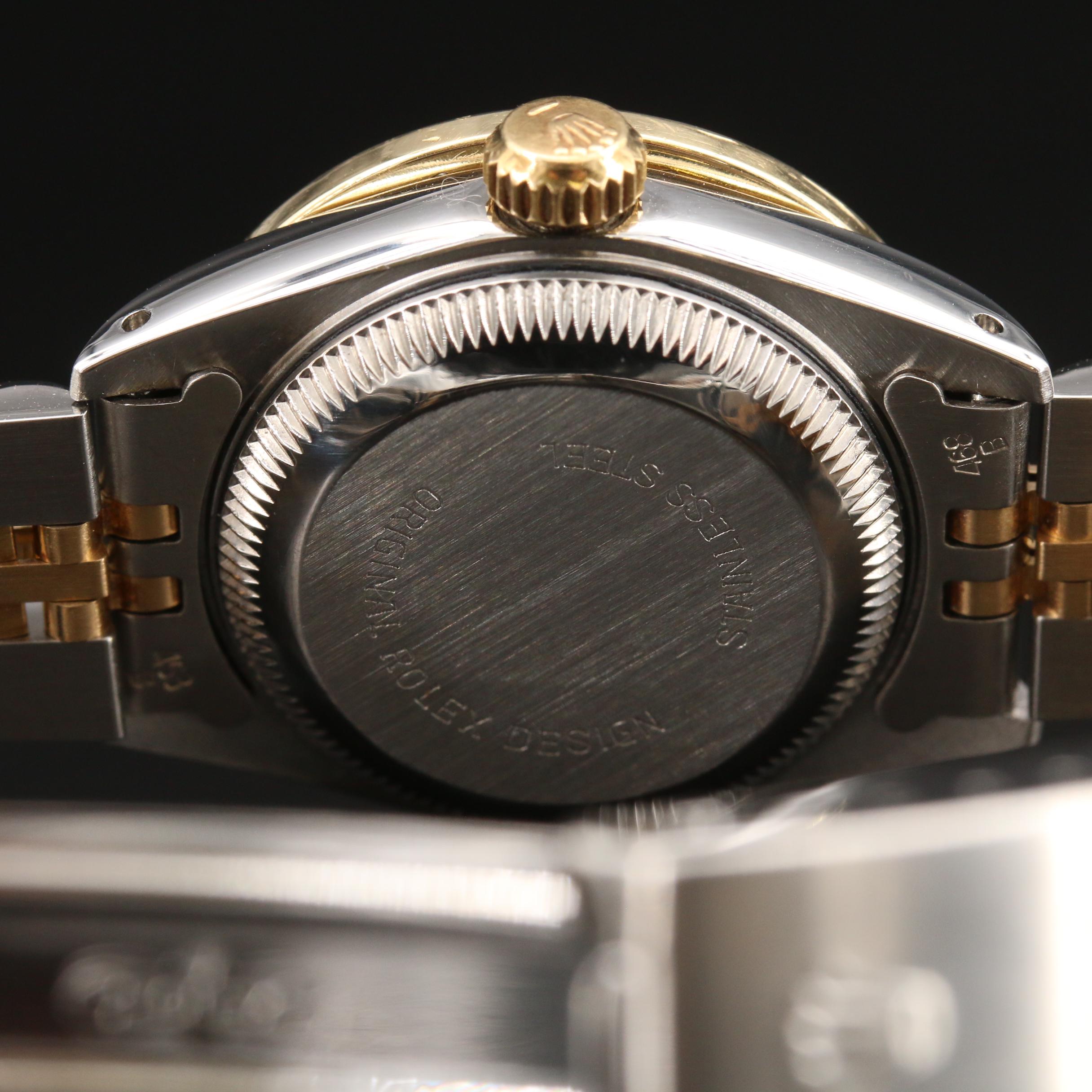 1986 Rolex Datejust 1.24 CTW Diamond, 18K Gold and Stainless Steel Watch