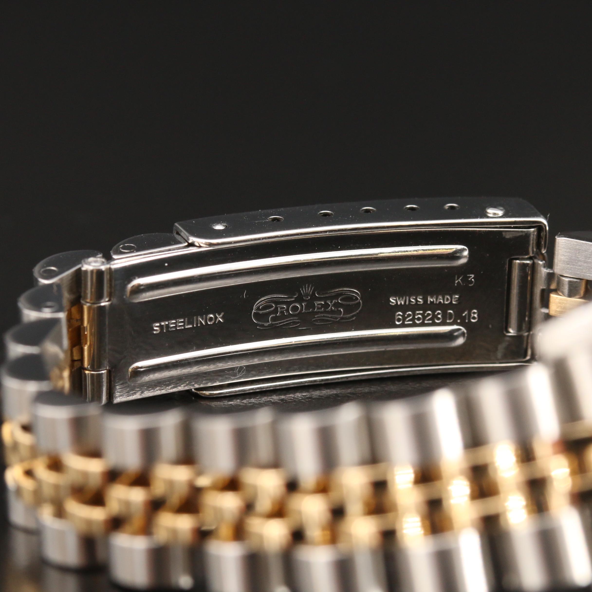 1986 Rolex Datejust 1.24 CTW Diamond, 18K Gold and Stainless Steel Watch