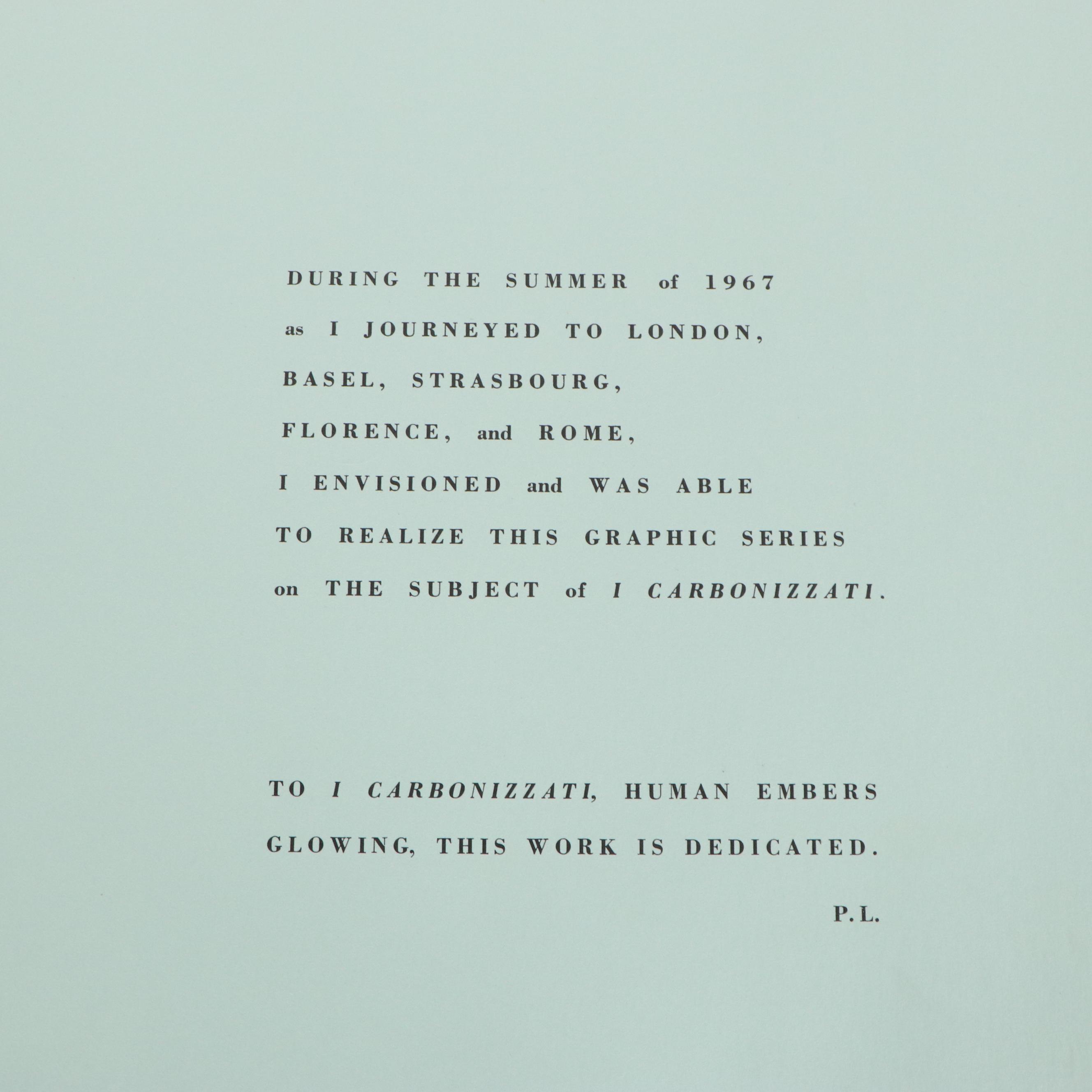 Pietro Lazzari Folio of Halftone Plates "I Carbonizzati," 1967