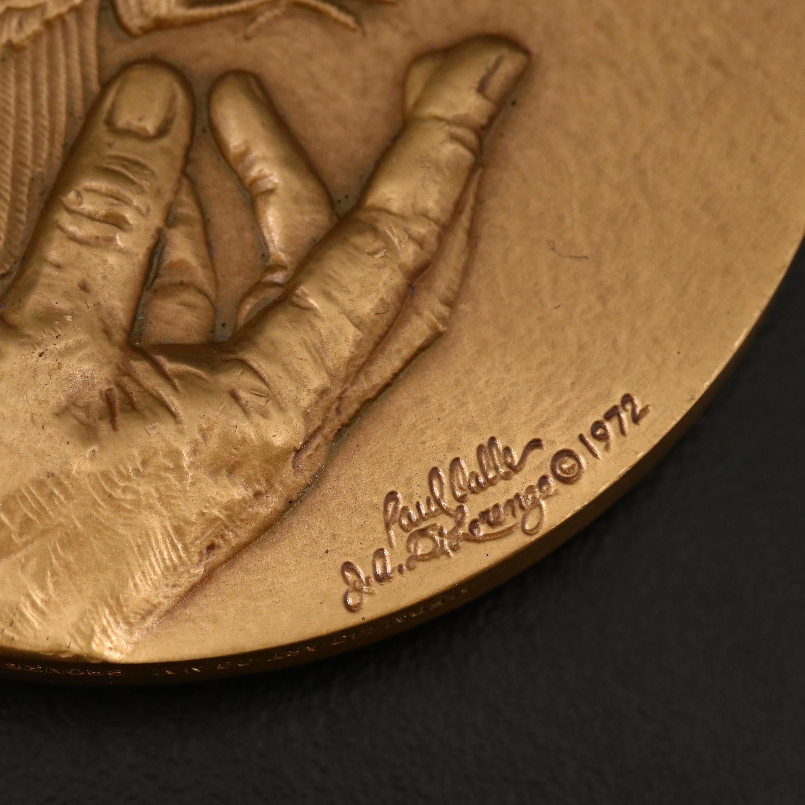 Richard Nixon "Journey for Peace" Brass Medallion, 1972.