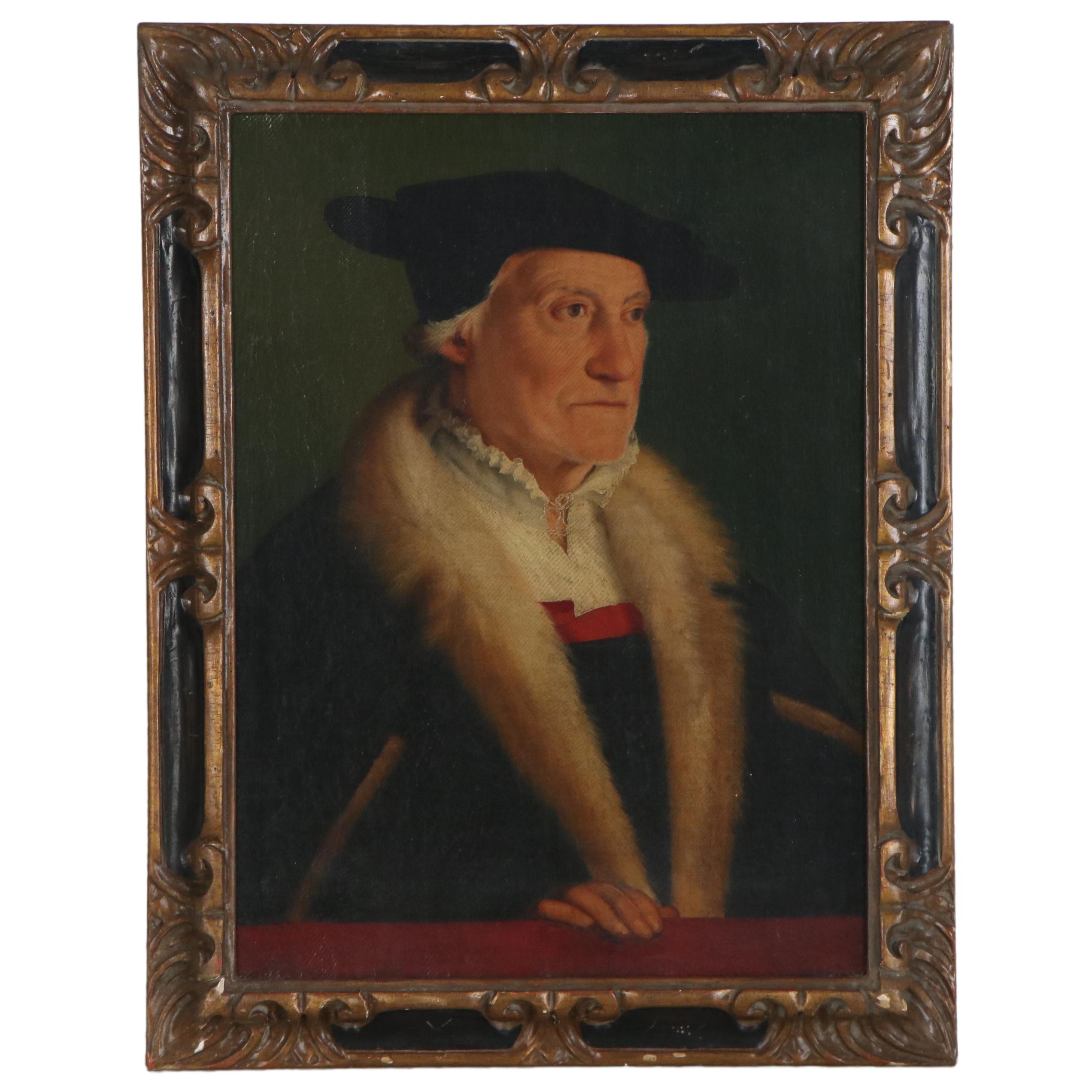 Oil Painting after Christoph Amberger "Portrait of Sebastian Münzer"