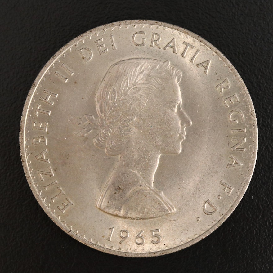 Elizabeth II Winston Churchill 1 Crown Commemorative Coin