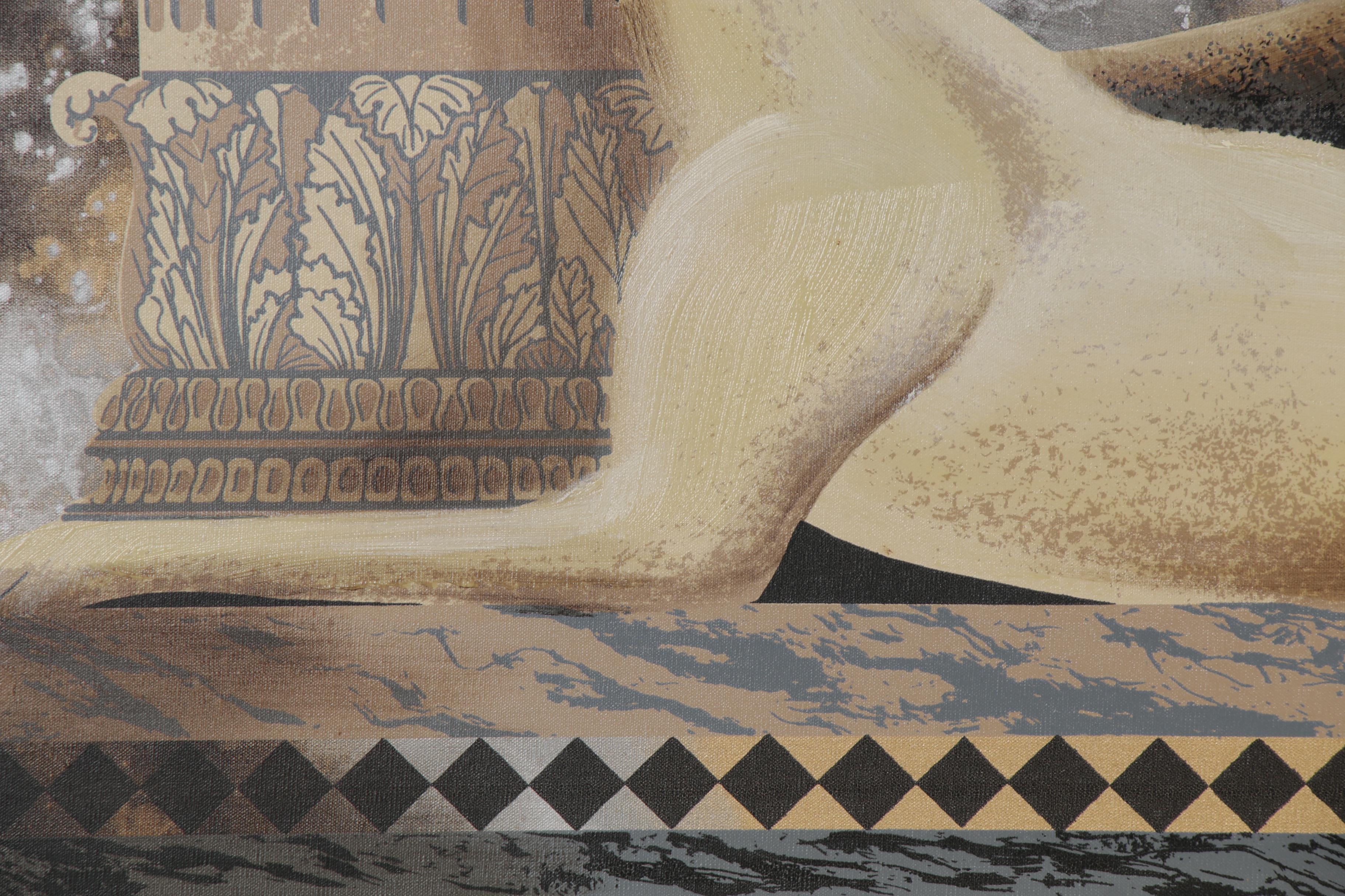 Van Stafford Oil Painting of Greyhounds, Late 20th to 21st Century