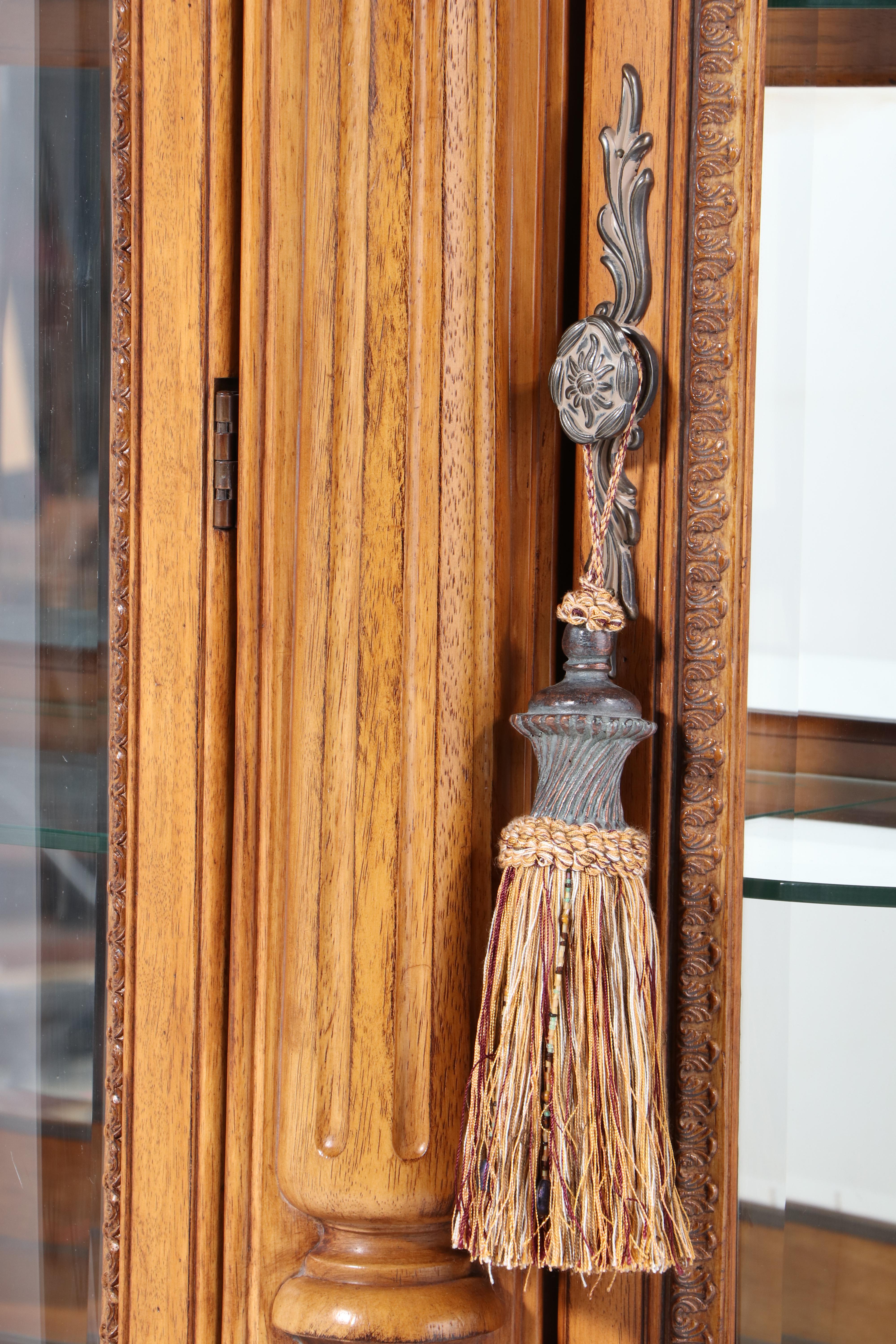 Baroque Style Two-Piece Illuminated China Cabinet