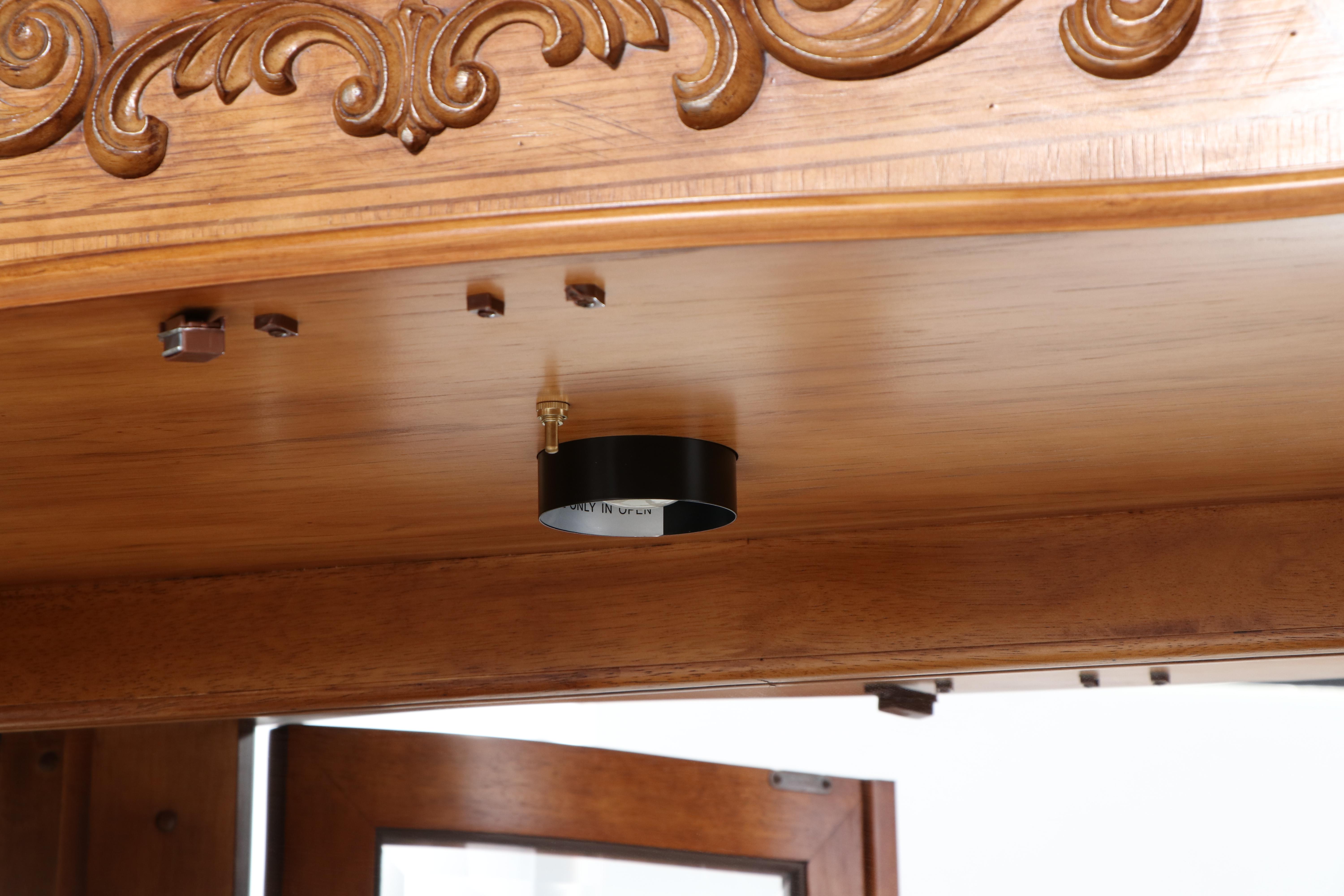 Baroque Style Two-Piece Illuminated China Cabinet