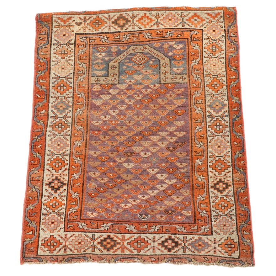 3'1 x 4'6 Hand-Knotted Caucasian Shirvan Prayer Rug, Late 19th/Early 20th C.