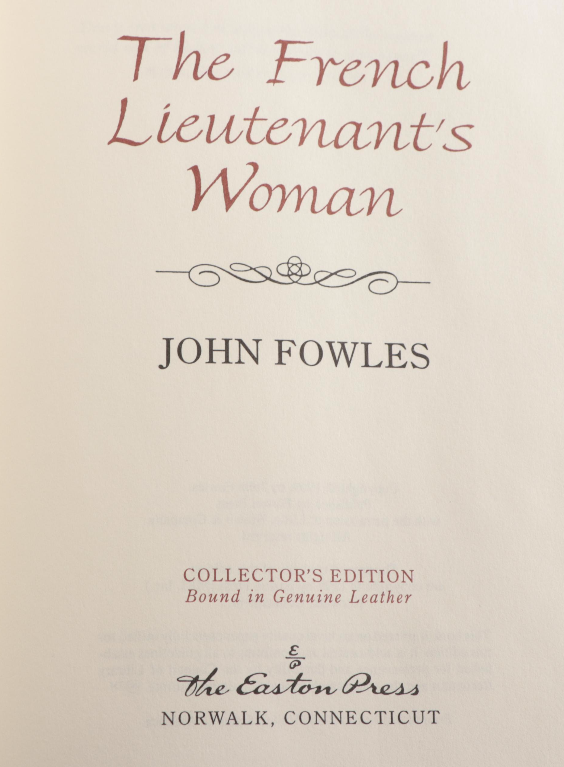 Signed Easton Press Edition Books Including "The French Lieutenant's Woman"