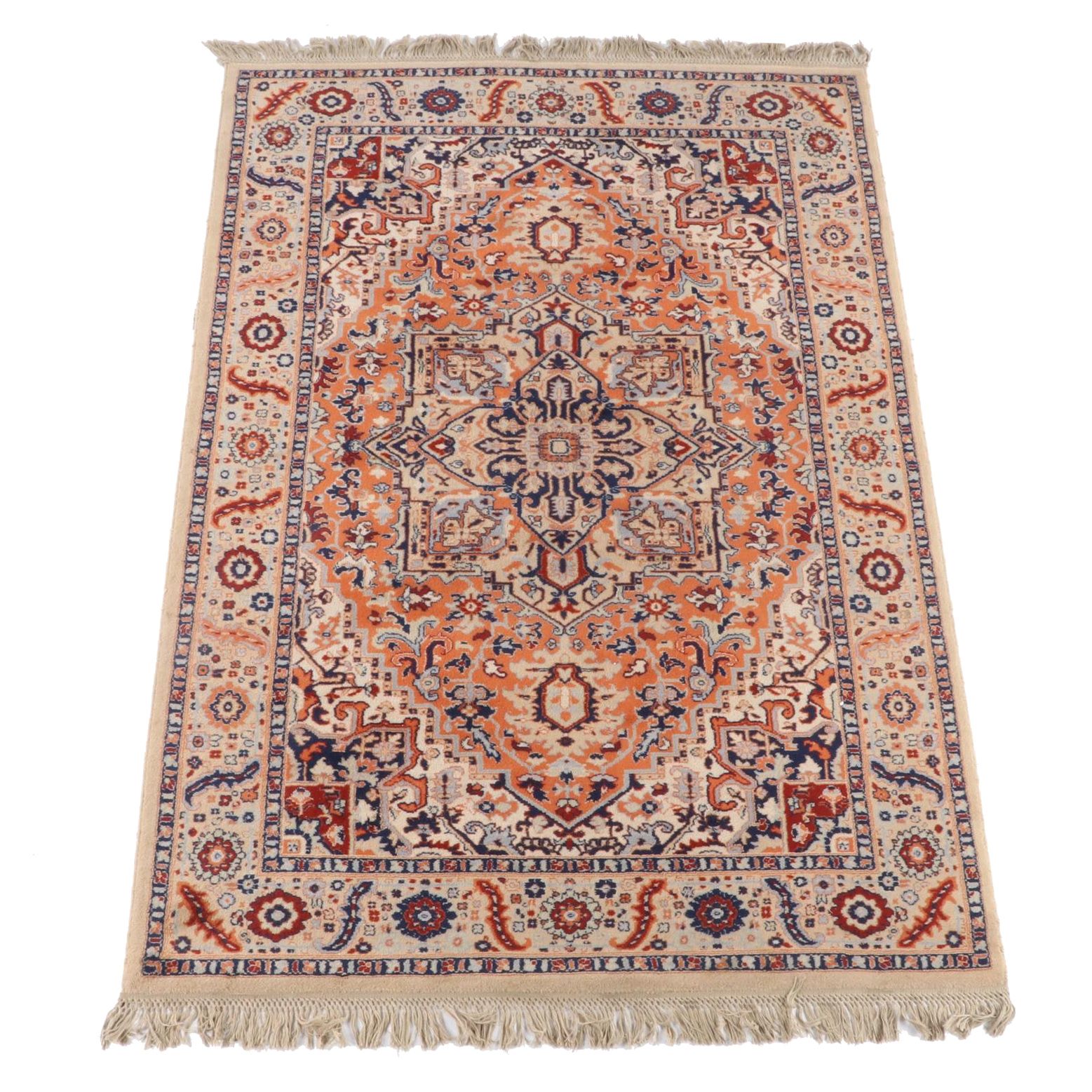 6'0 x 9'8 Machine Made Persian Heriz Style Area Rug