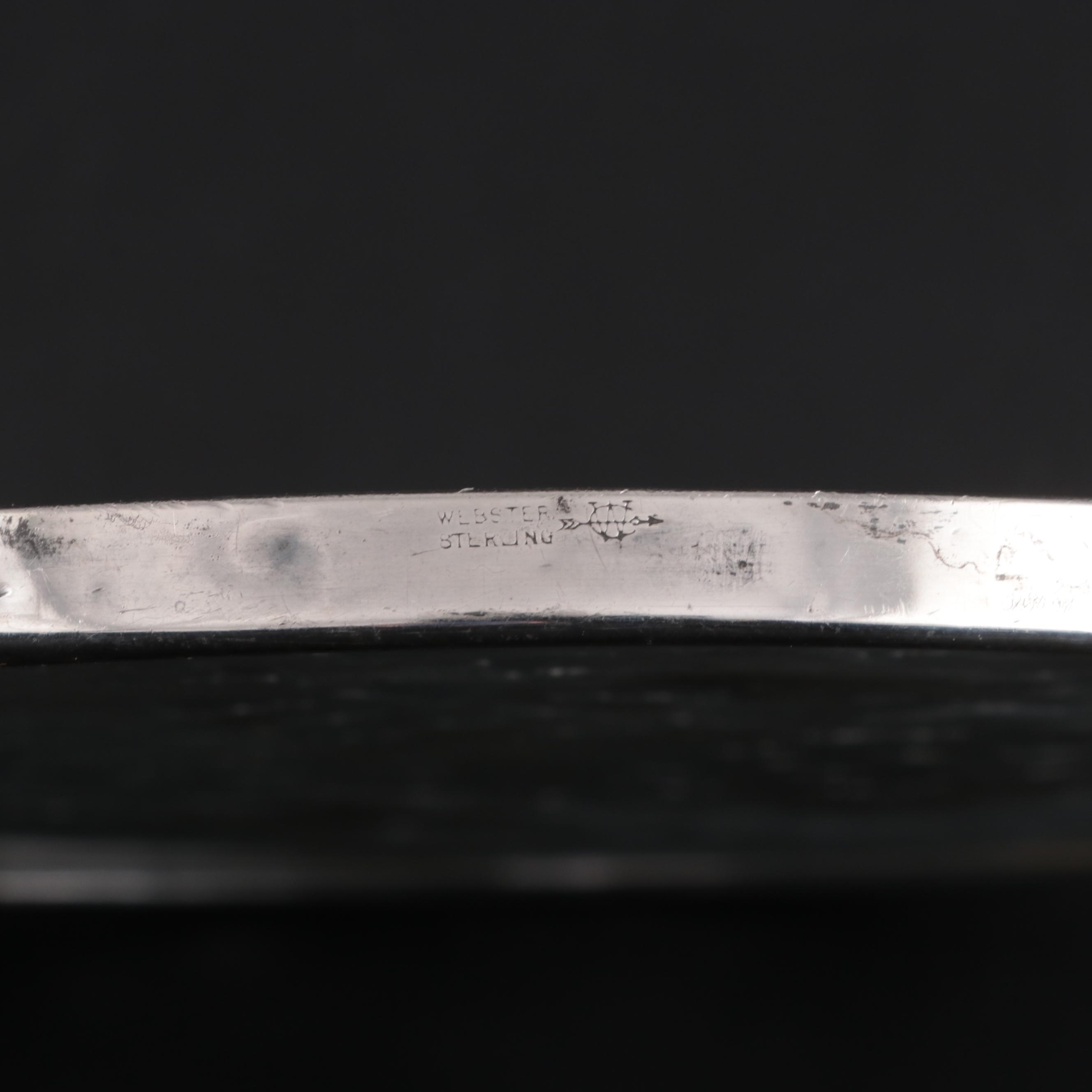 Gorham Sterling and Glass Coasters Other Trivet and Silver Plate Seafood Forks