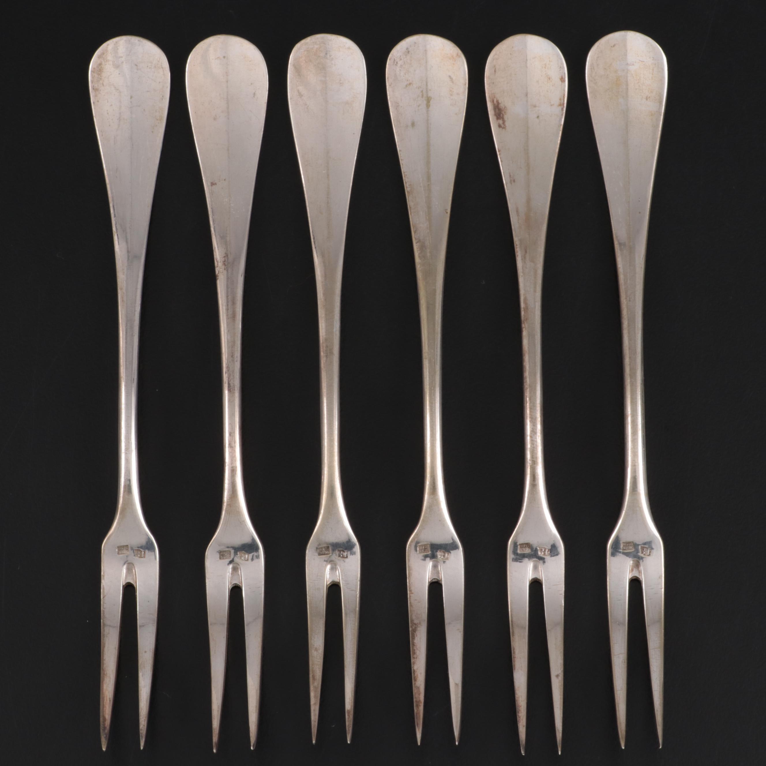 Gorham Sterling and Glass Coasters Other Trivet and Silver Plate Seafood Forks