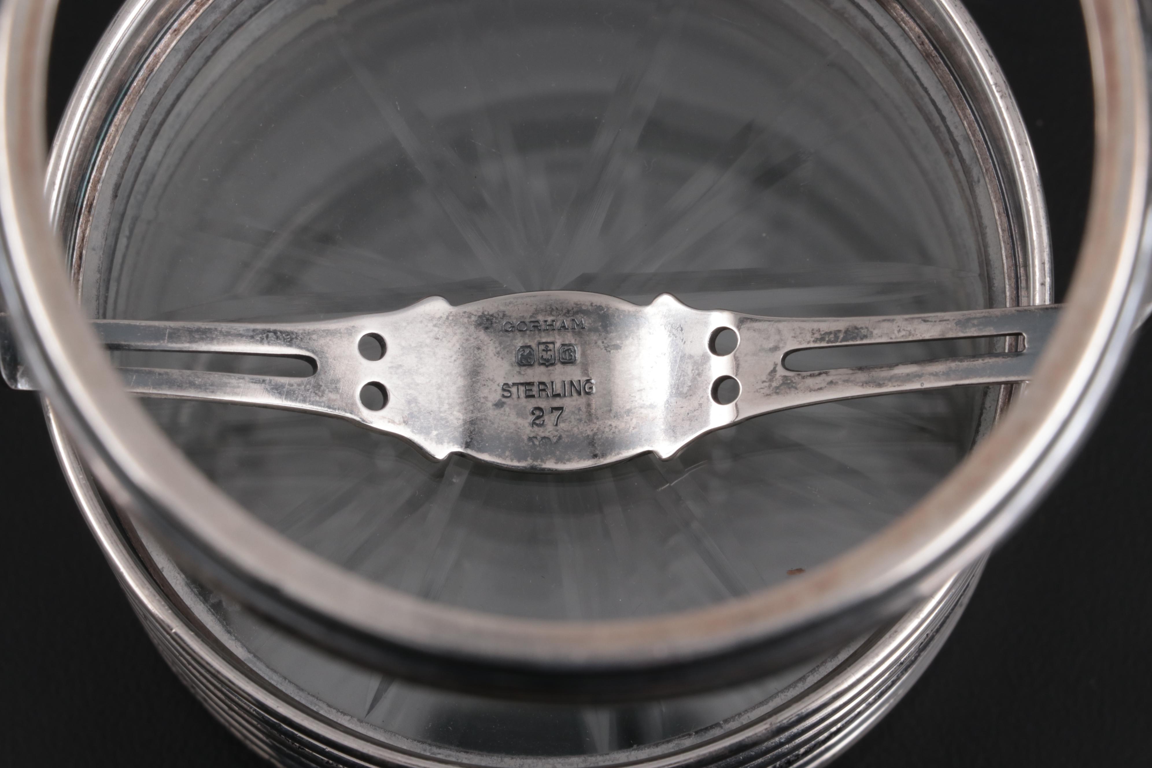 Gorham Sterling and Glass Coasters Other Trivet and Silver Plate Seafood Forks