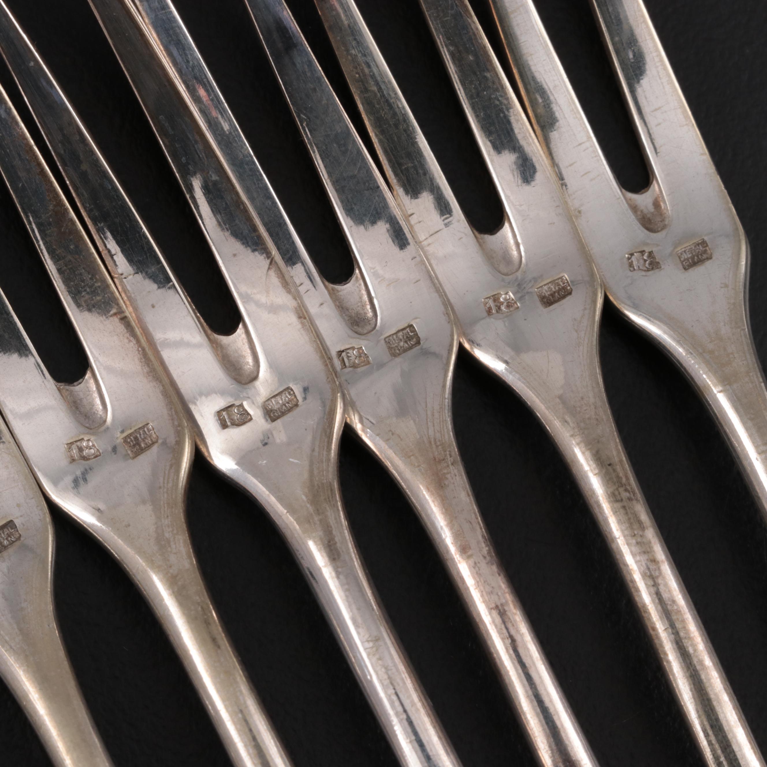 Gorham Sterling and Glass Coasters Other Trivet and Silver Plate Seafood Forks