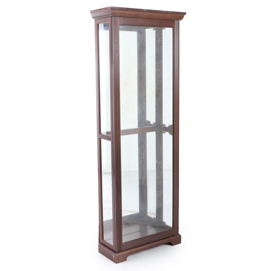 Mahogany-Stained Display Cabinet, Late 20th Century
