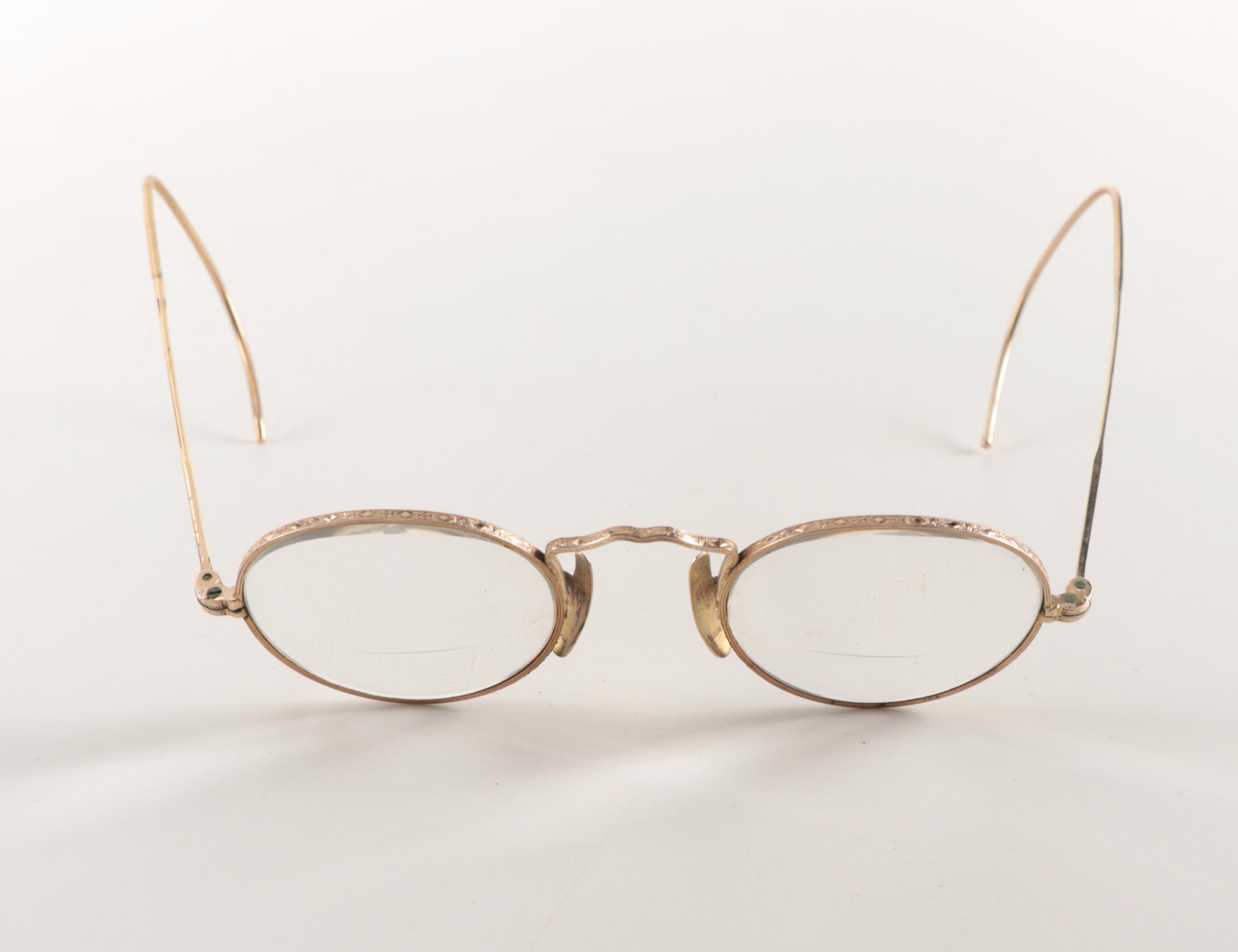 Southern Optical Company 12K Gold Filled Eye Glasses with Case