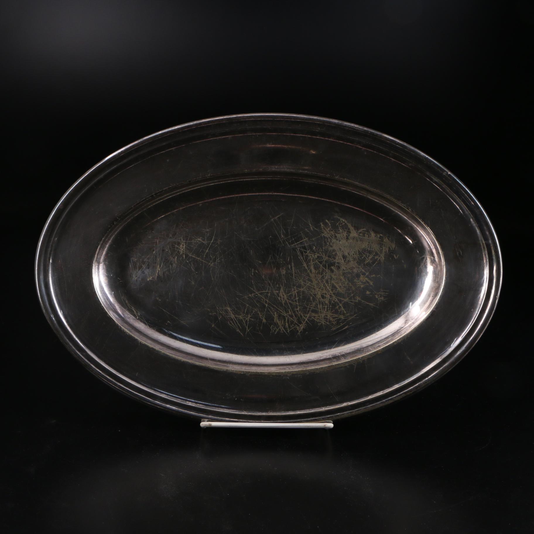 John Curry Coin Silver Mint Julep Cup with Silver Plate Serveware