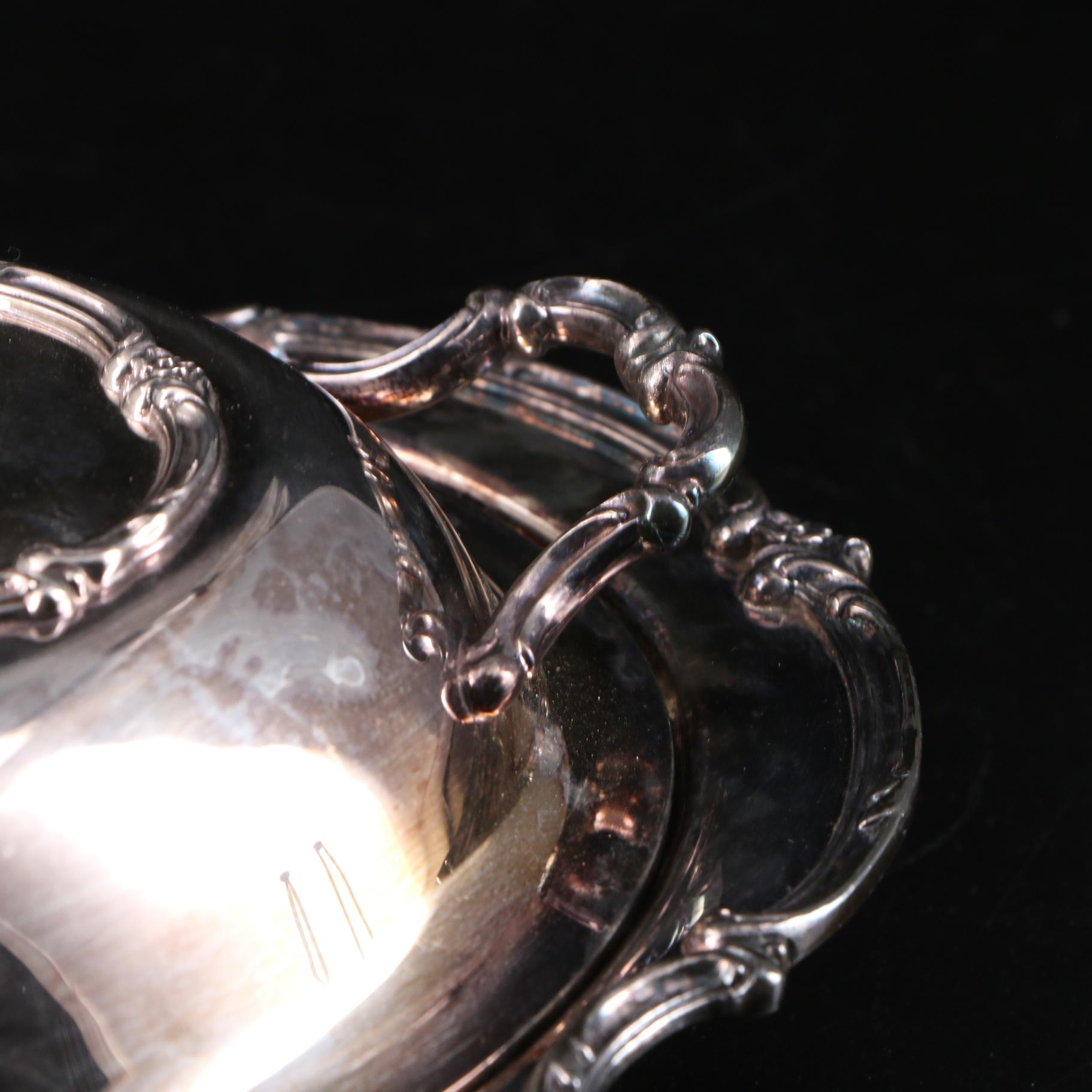 John Curry Coin Silver Mint Julep Cup with Silver Plate Serveware