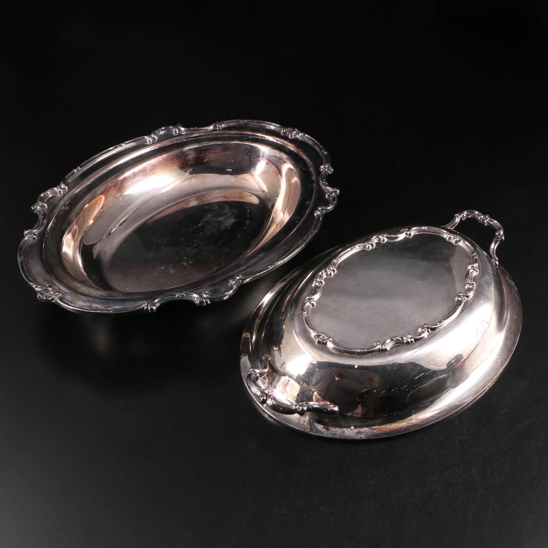 John Curry Coin Silver Mint Julep Cup with Silver Plate Serveware