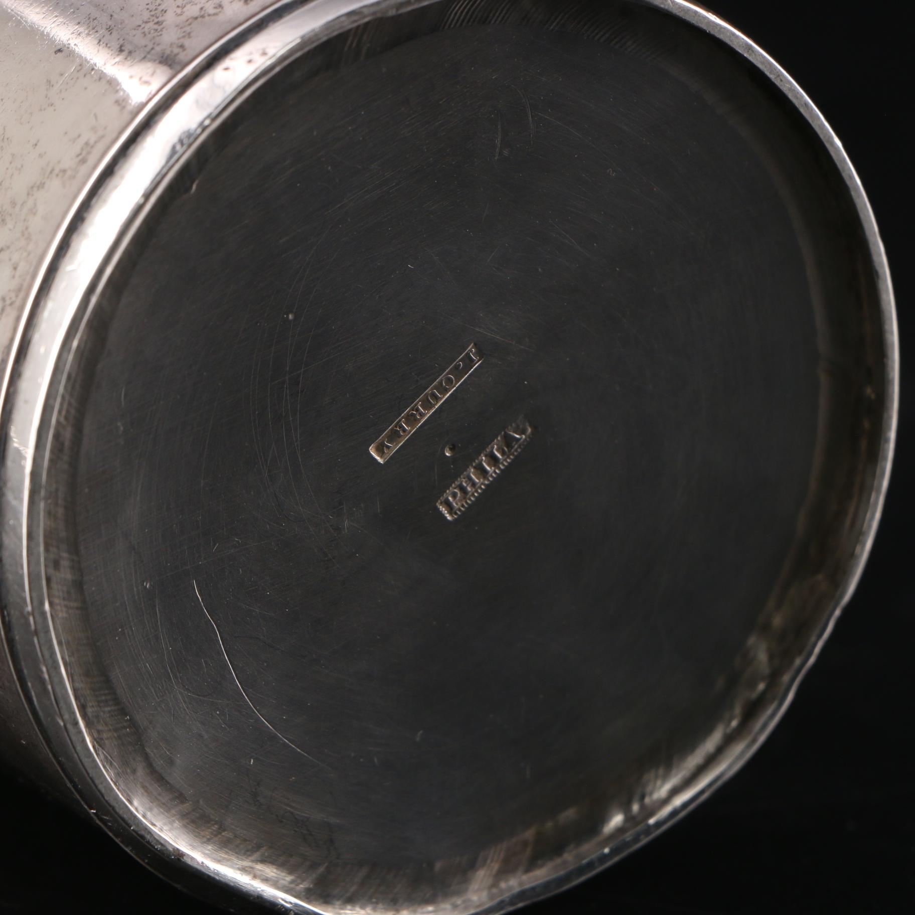 John Curry Coin Silver Mint Julep Cup with Silver Plate Serveware