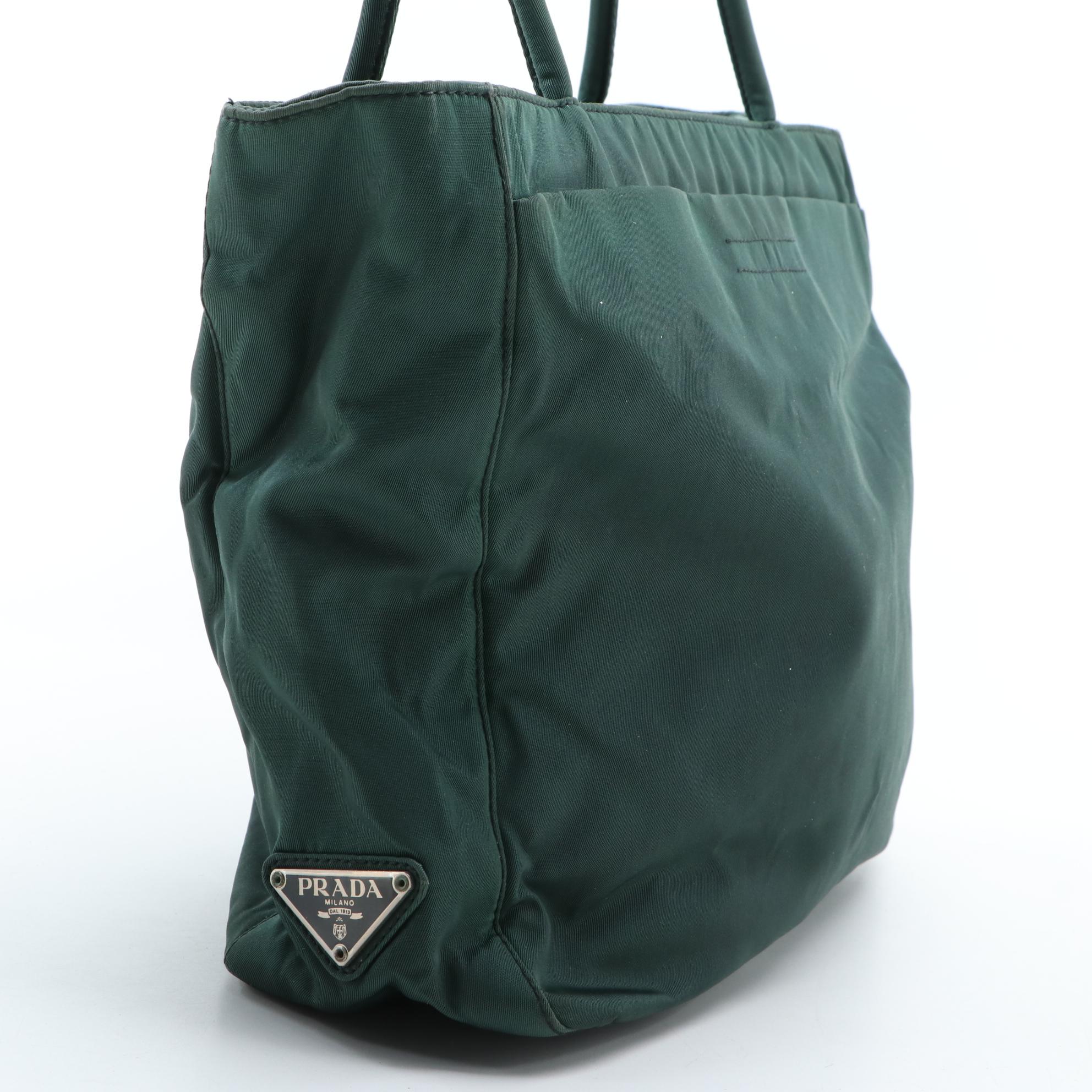 Prada Tessuto Nylon Top Handle Bag in Antracite