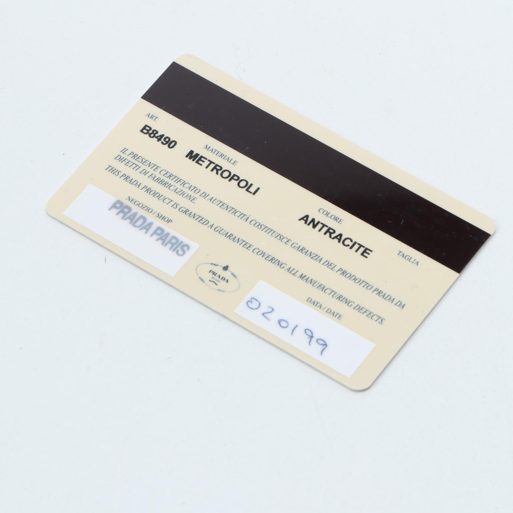 Prada Tessuto Nylon Top Handle Bag in Antracite