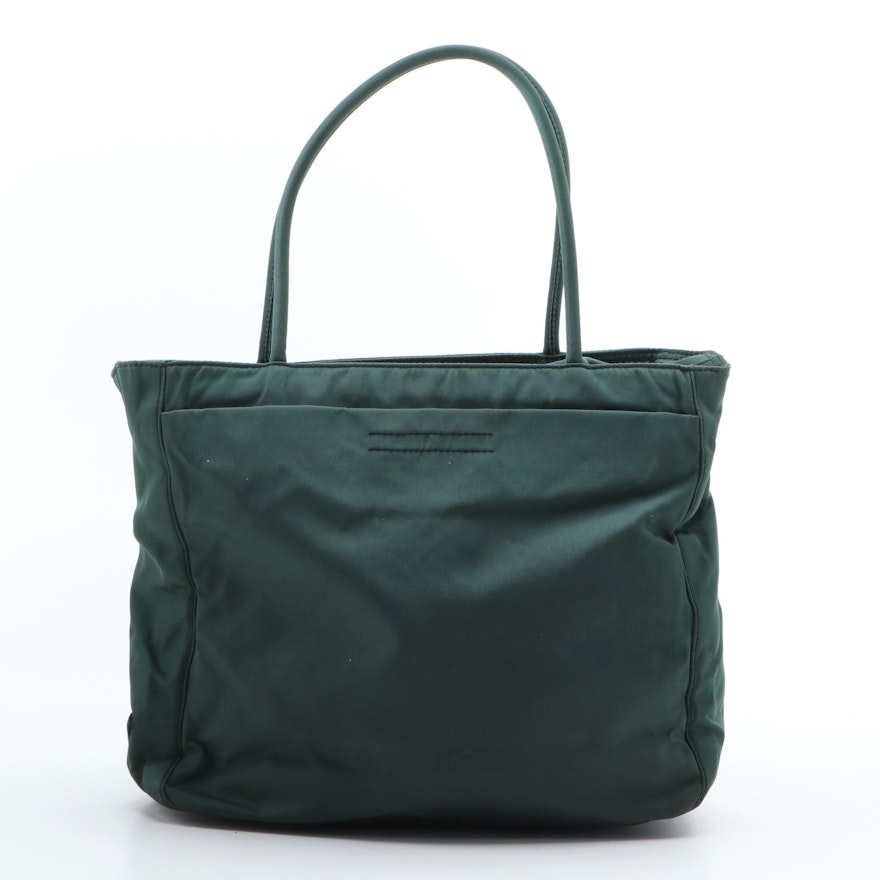 Prada Tessuto Nylon Top Handle Bag in Antracite