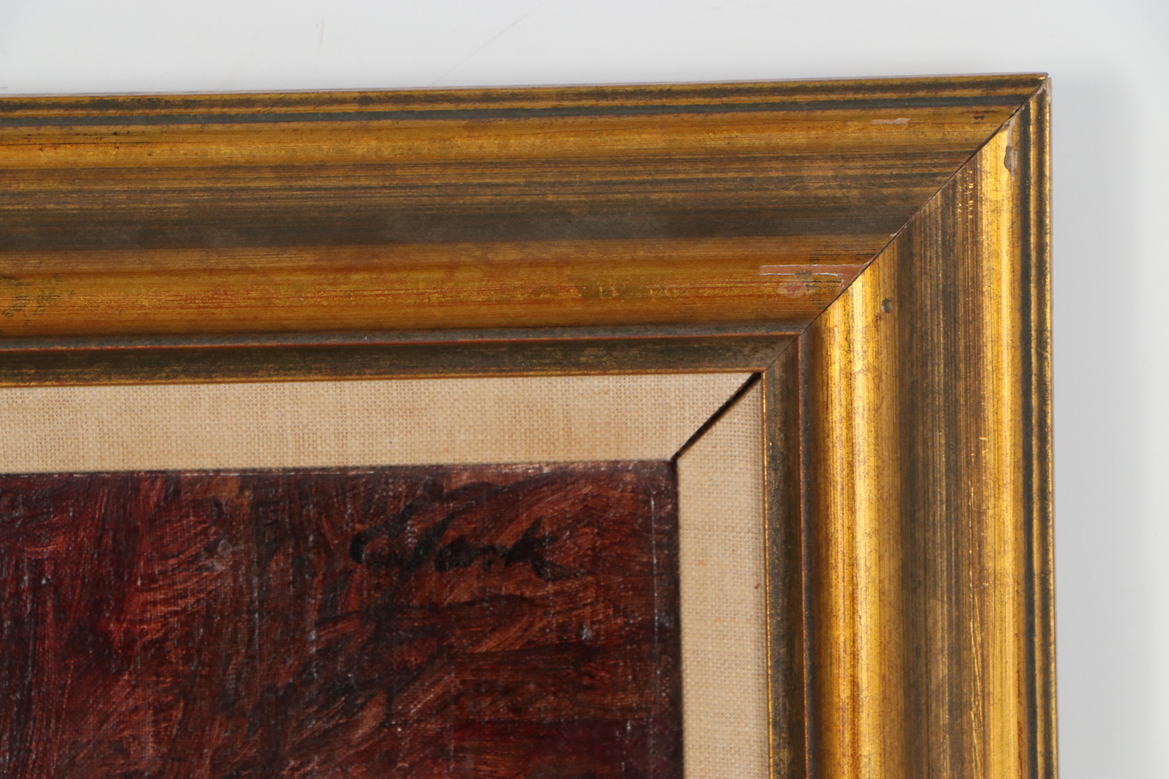 Still Life Oil Painting Attributed to H. Thomas Clark "Melons," Mid-20th Century