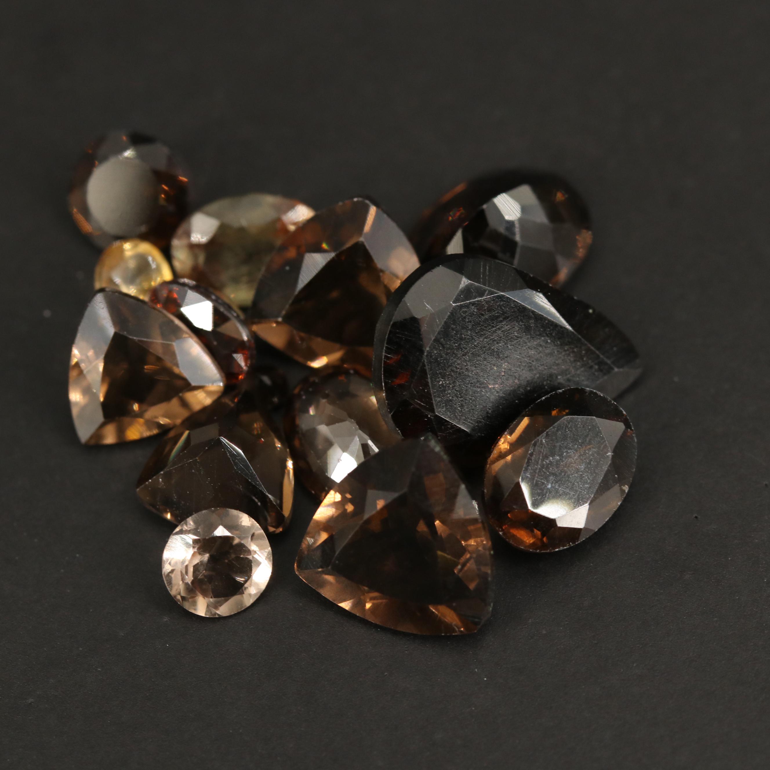 Loose 41.94 CTW Faceted Smoky Quartz and Andalusite