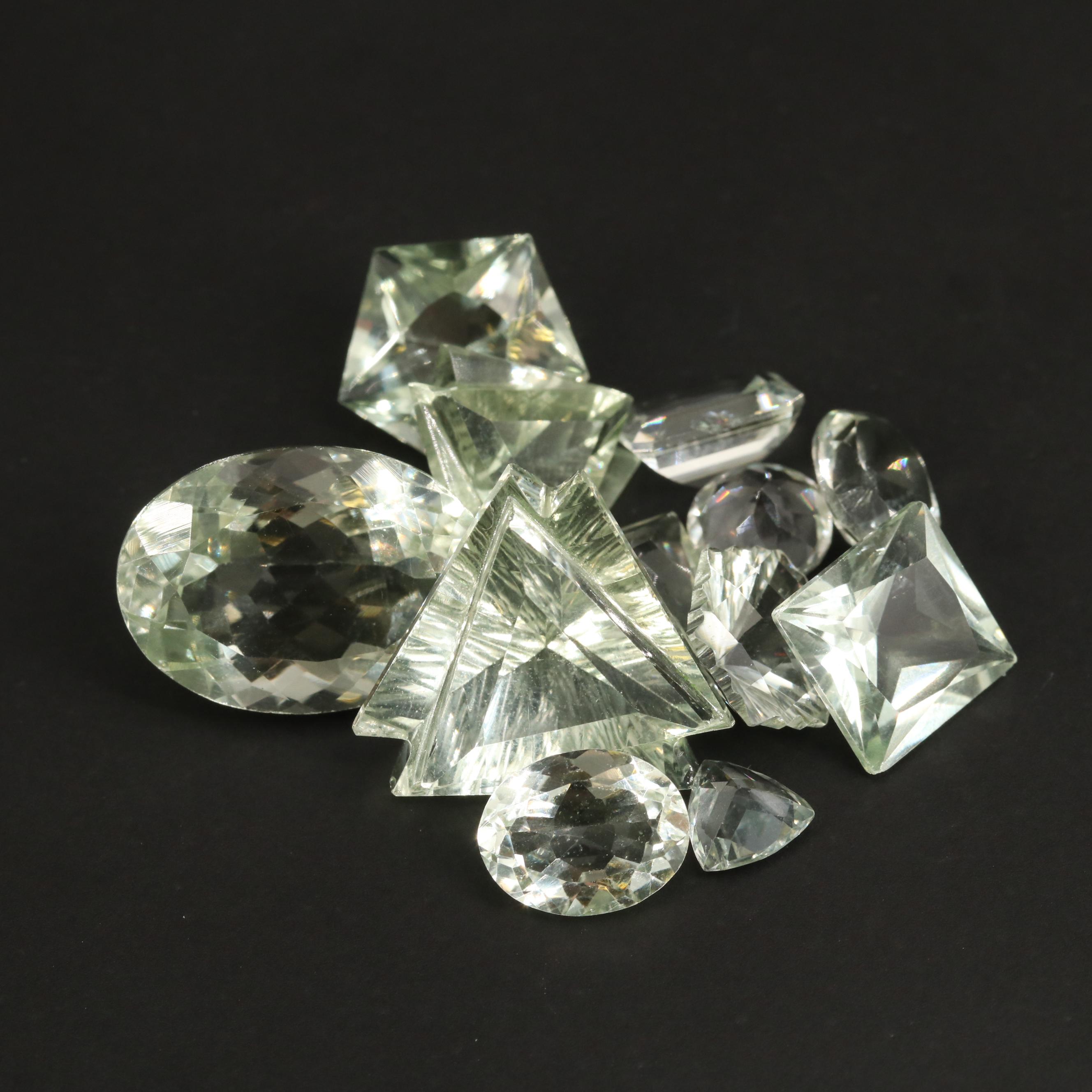 Loose 47.05 CTW Faceted Prasiolites