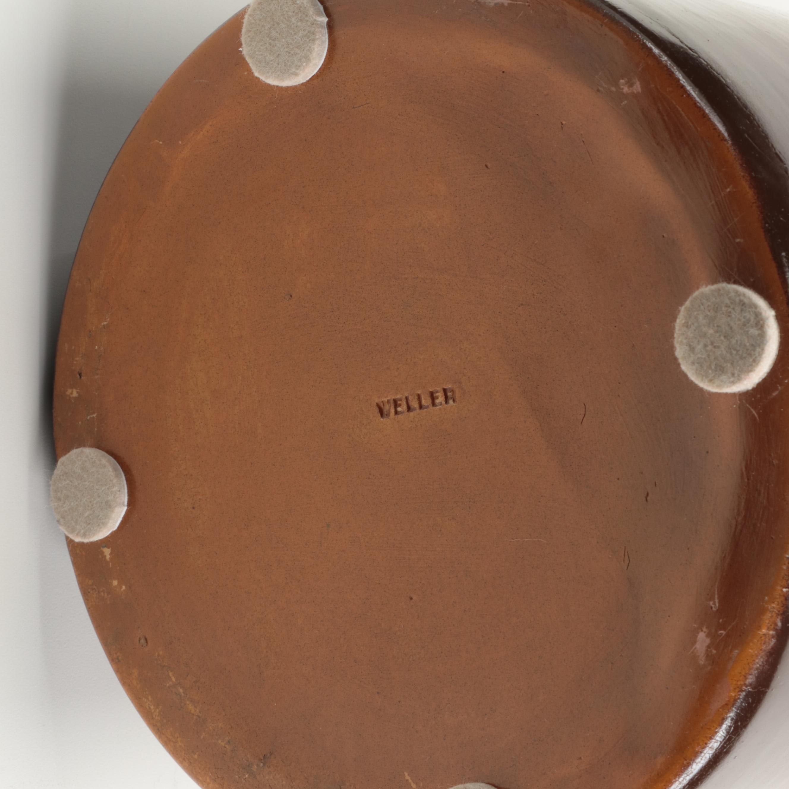 Weller Pottery Standard Glaze Poppy Cylinder Umbrella Stand, Early 20th Century