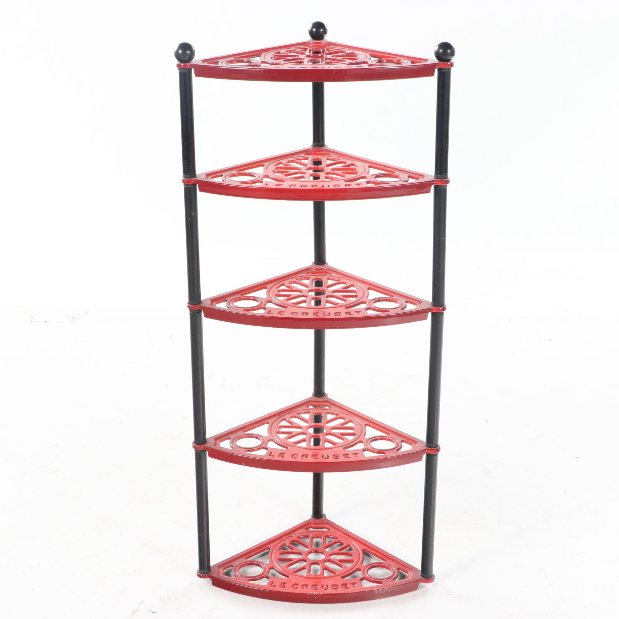 Le Creuset Enameled Cast Iron Corner Standing Pot Rack