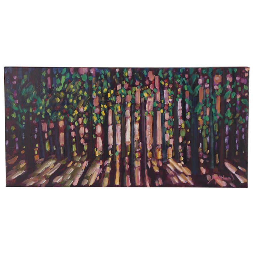 Jay Wilford Oil Painting "Forest," 21st Century